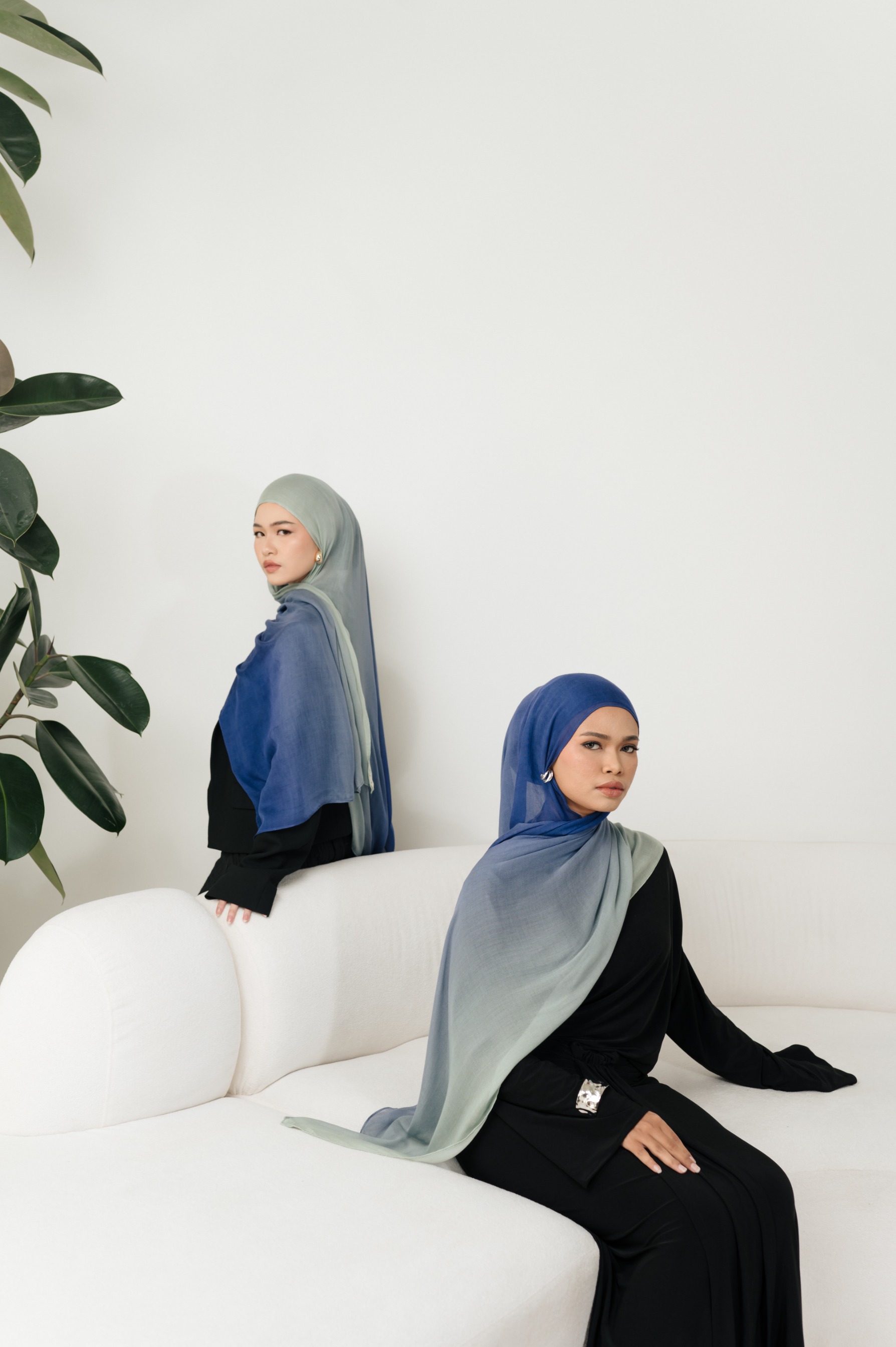 Omna Scarf Moon River | Pashmina Printed Modals