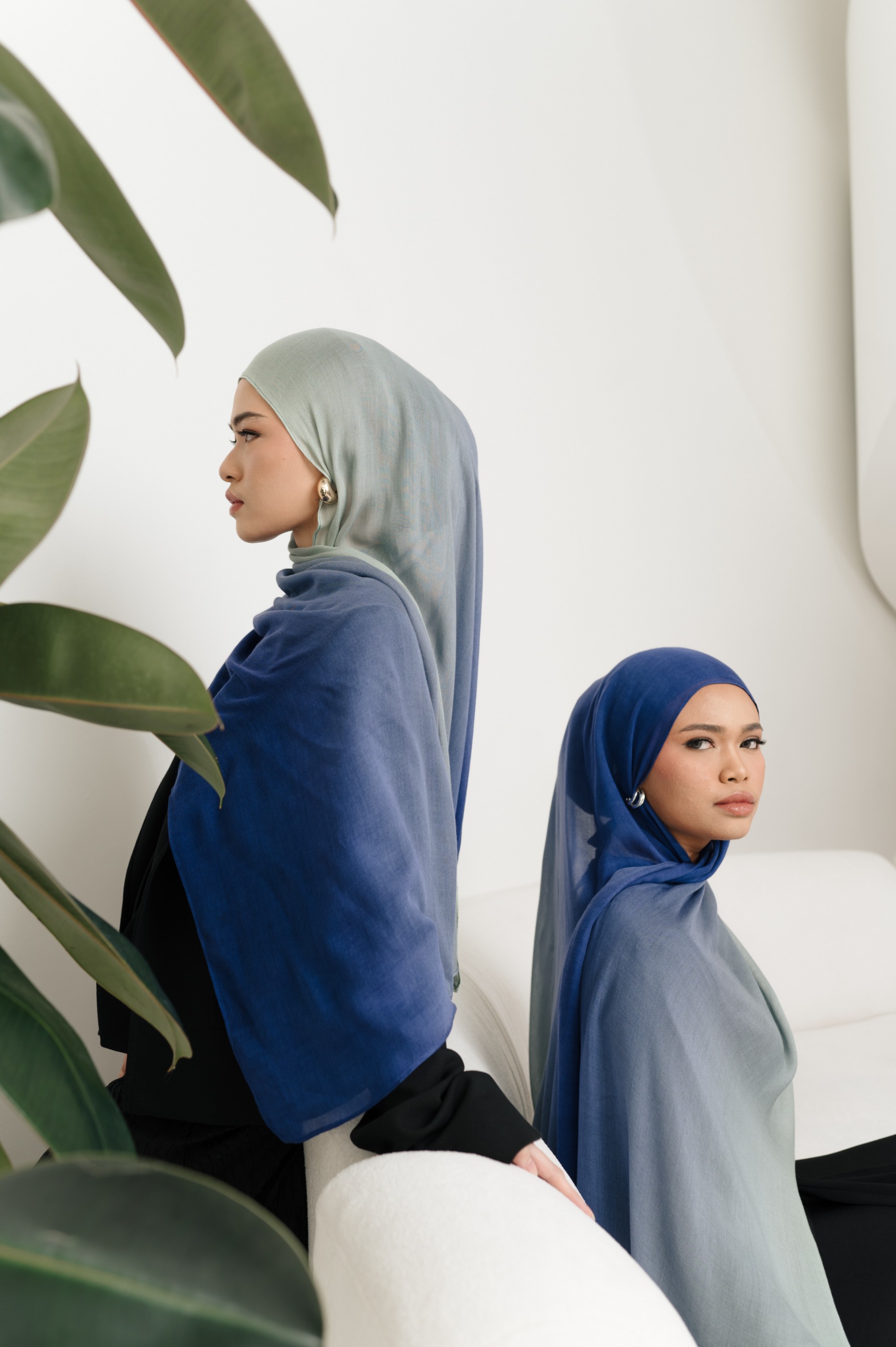 Omna Scarf Moon River | Pashmina Printed Modals