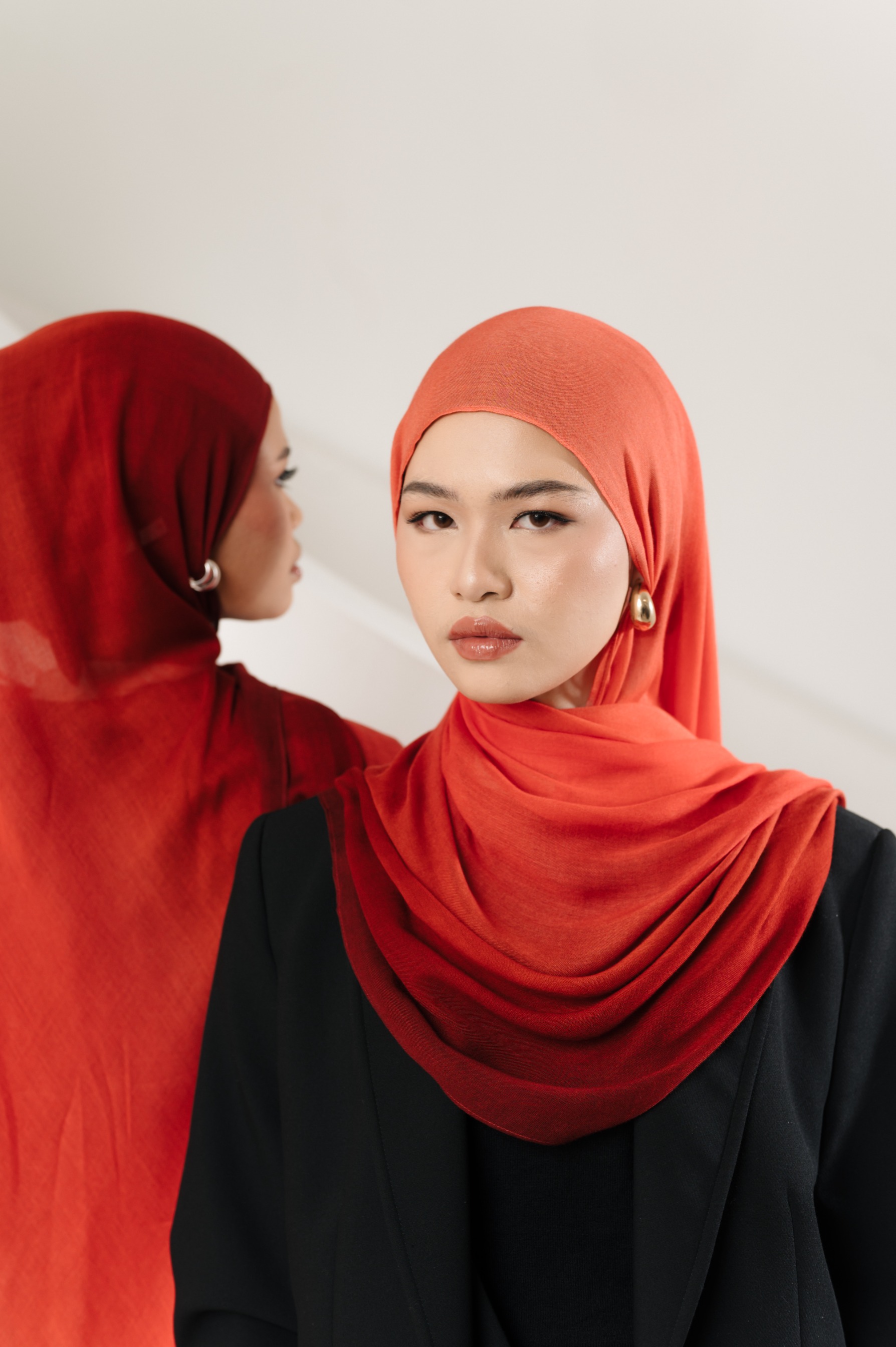 Omna Scarf Red Poppy | Pashmina Printed Modals