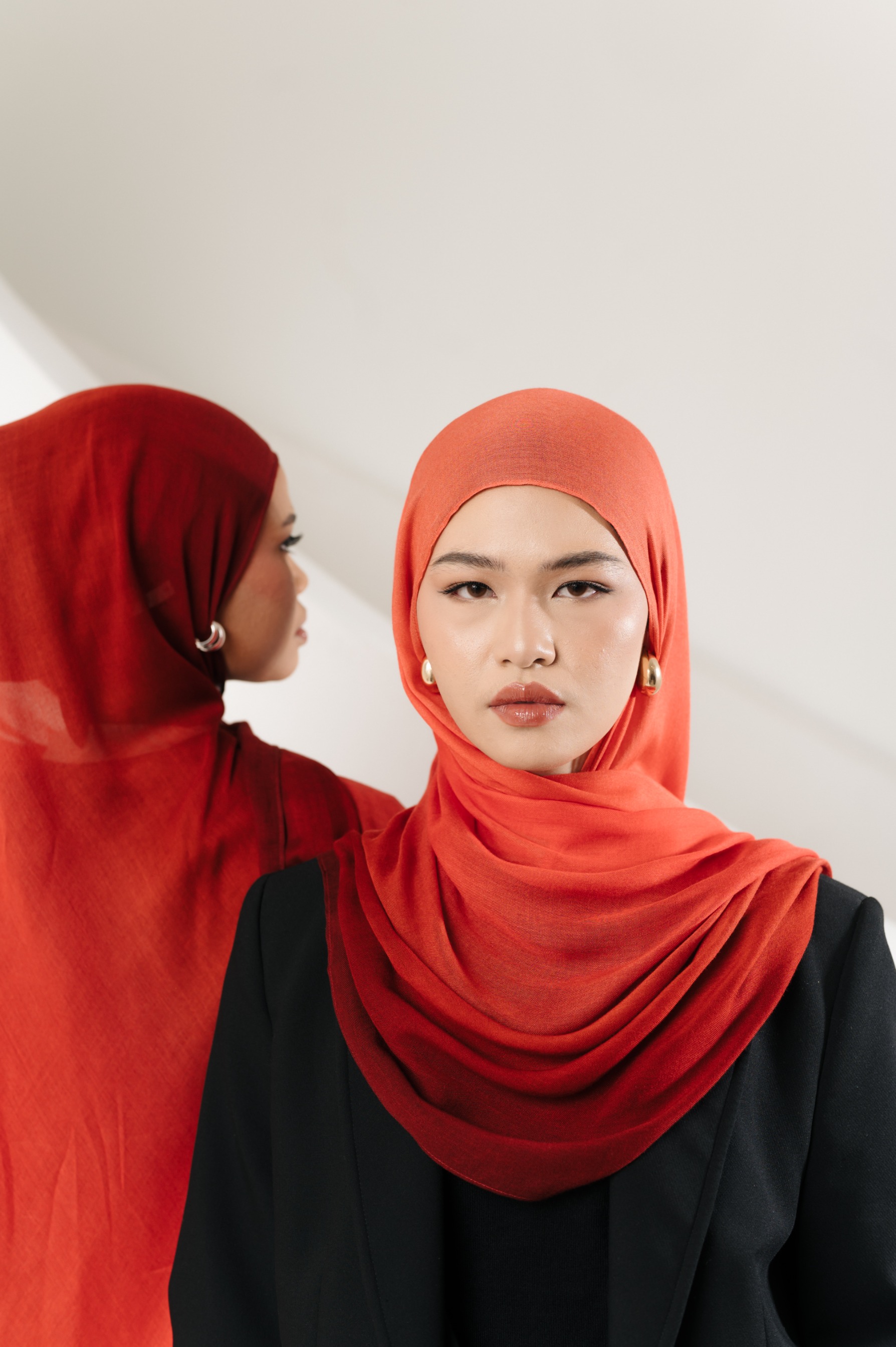 Omna Scarf Red Poppy | Pashmina Printed Modals