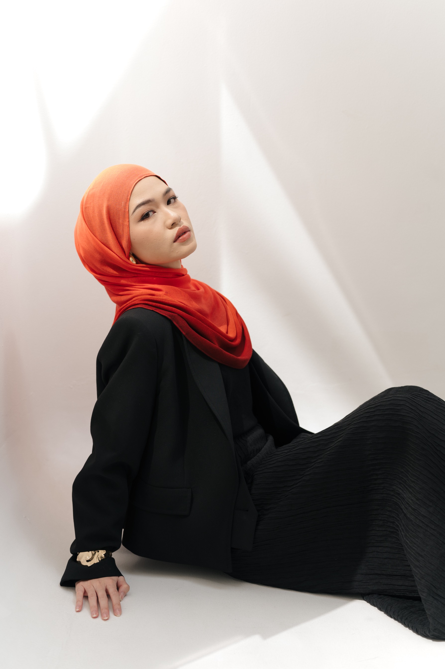 Omna Scarf Red Poppy | Pashmina Printed Modals