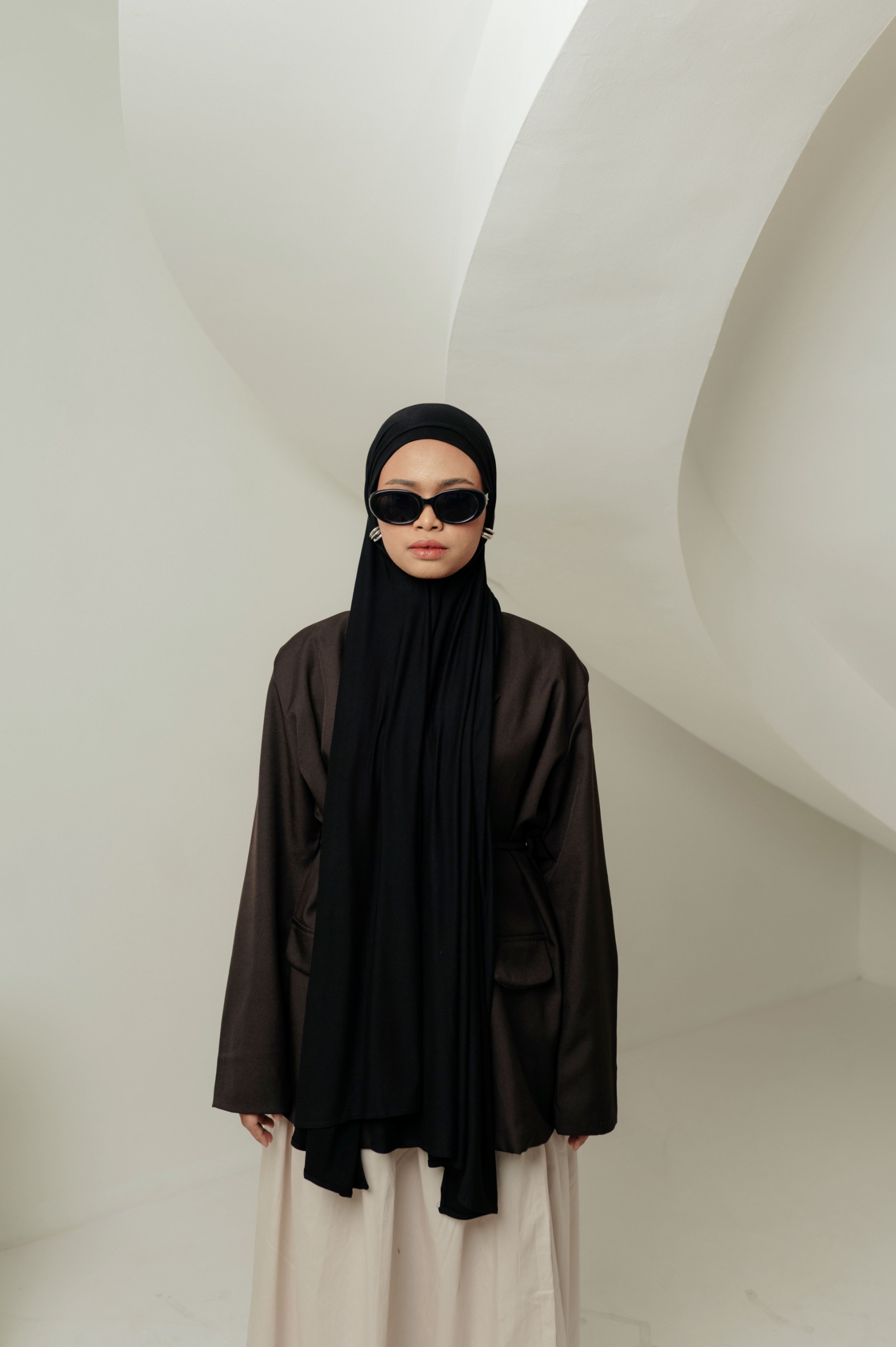 Double Size Kana Scarves with Full Cover Undercap | Pashmina Kaos | Kana Full Cover Undercap