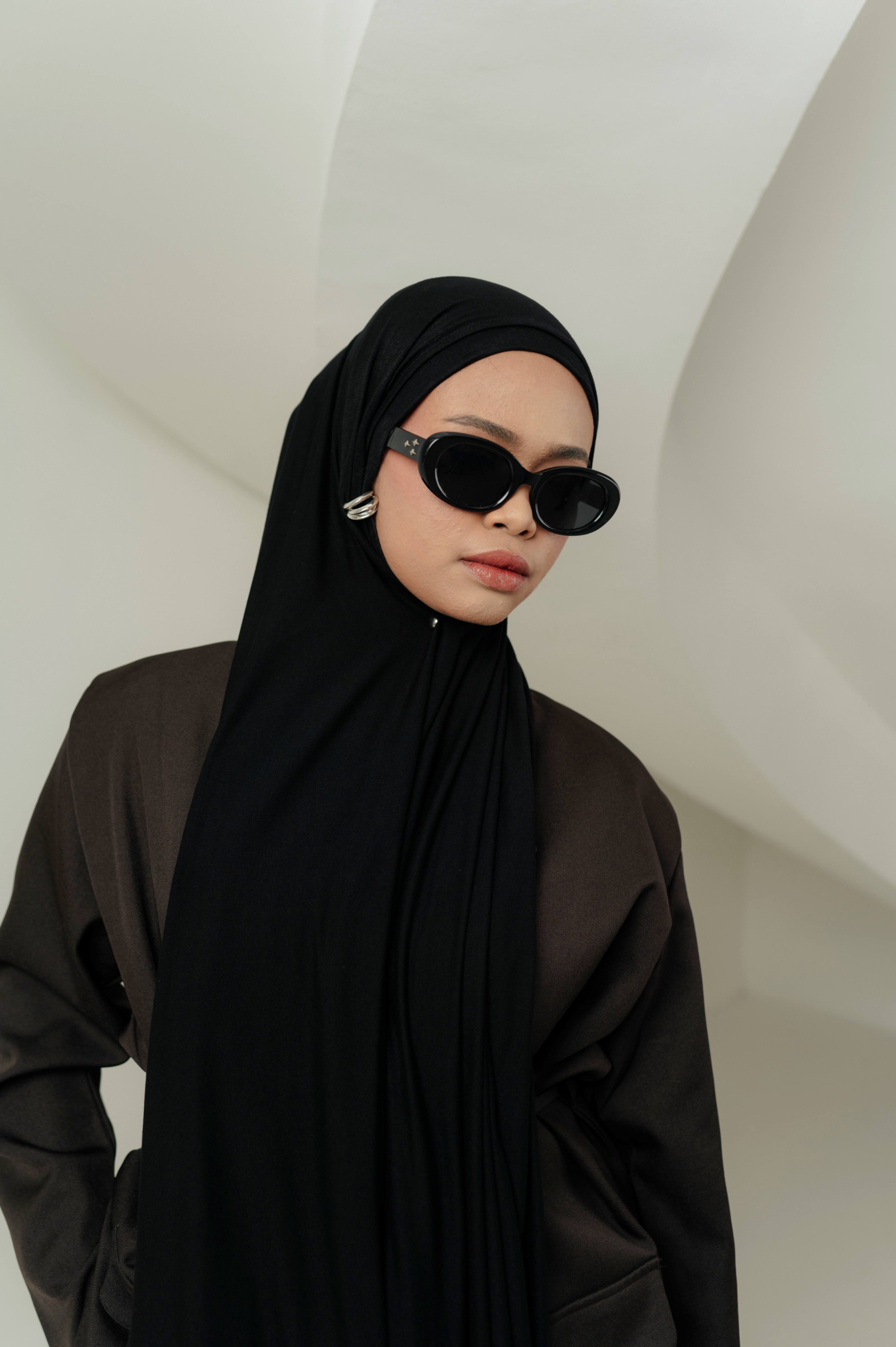 Double Size Kana Scarves with Full Cover Undercap | Pashmina Kaos | Kana Full Cover Undercap