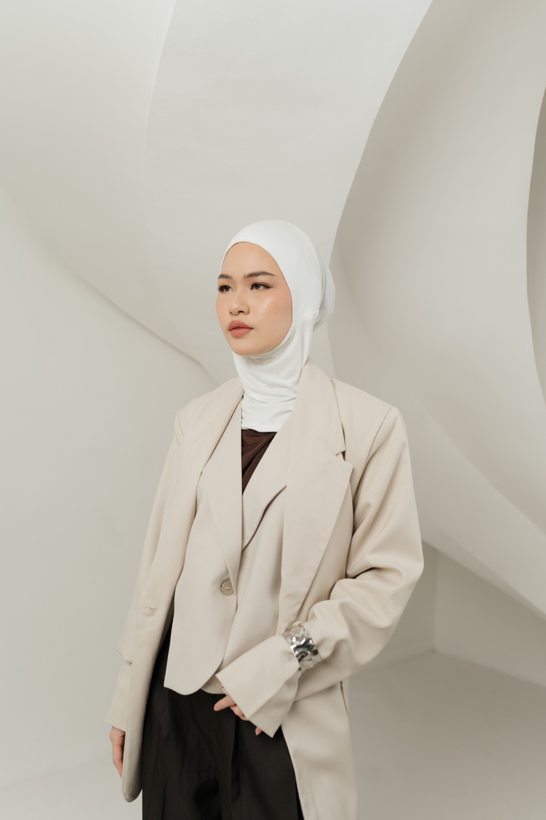 Double Size Kana Scarves with Full Cover Undercap | Pashmina Kaos | Kana Full Cover Undercap