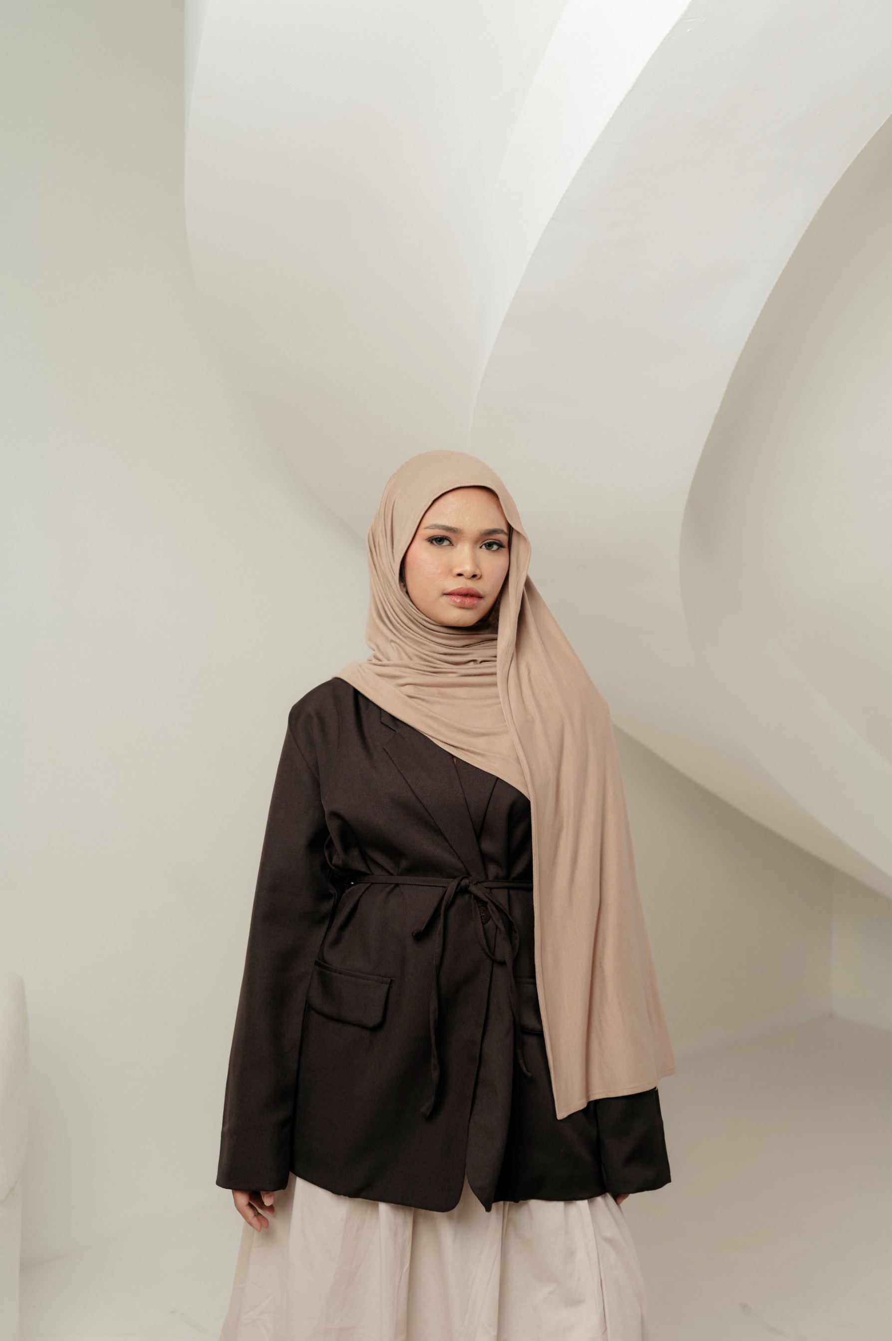 Double Size Kana Scarves with Full Cover Undercap | Pashmina Kaos | Kana Full Cover Undercap