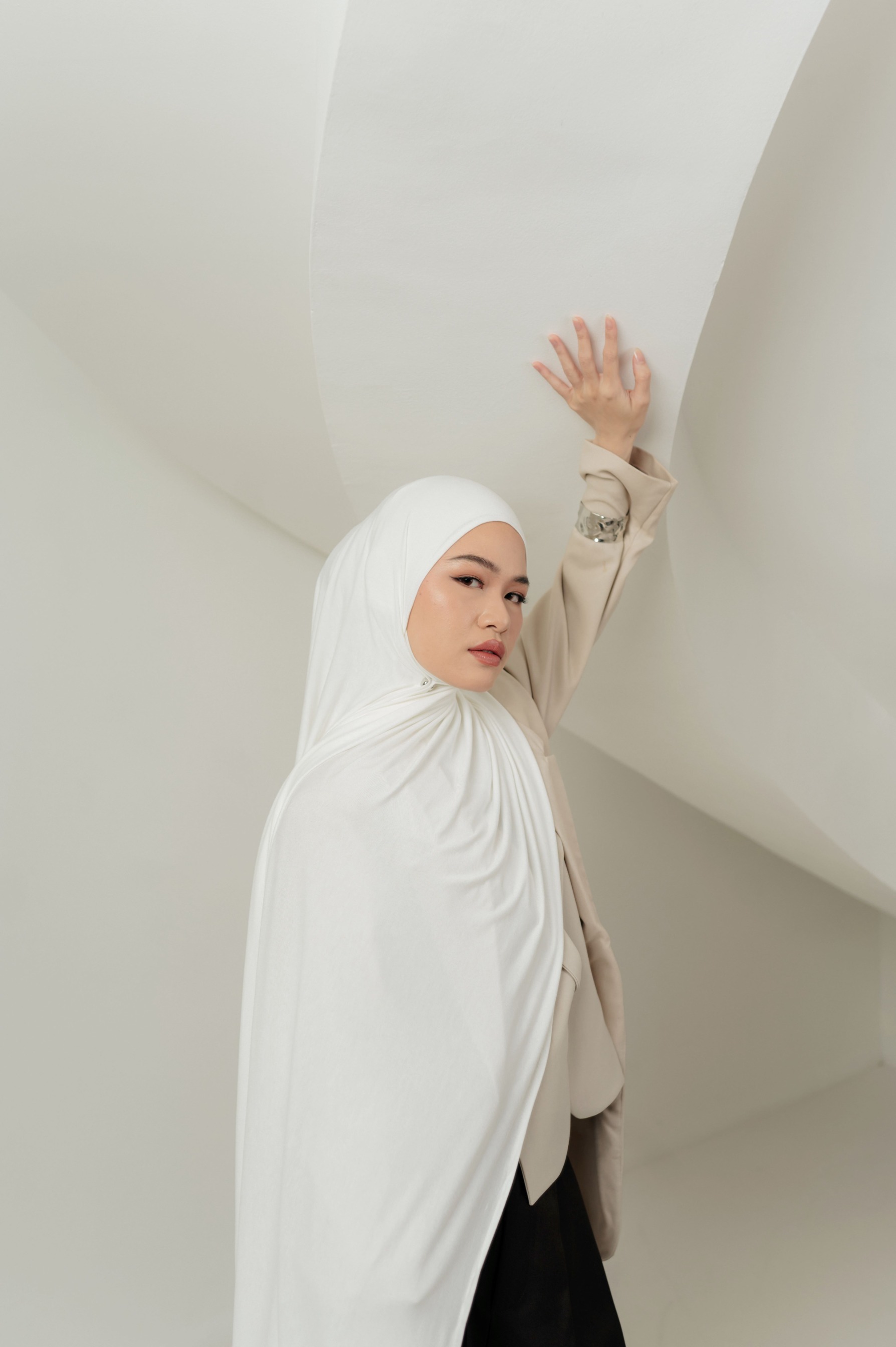 Double Size Kana Scarves with Full Cover Undercap | Pashmina Kaos | Kana Full Cover Undercap