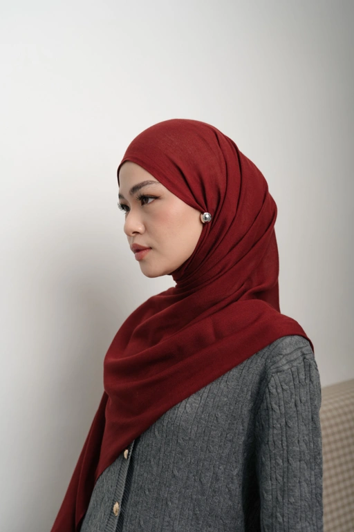 Image of Sana Ruby Red | Pashmina Delicate Rayon