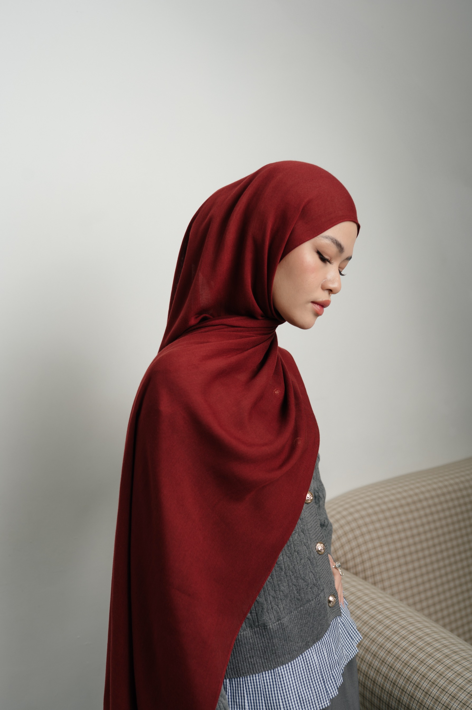 Sana Ruby Red | Pashmina Delicate Rayon