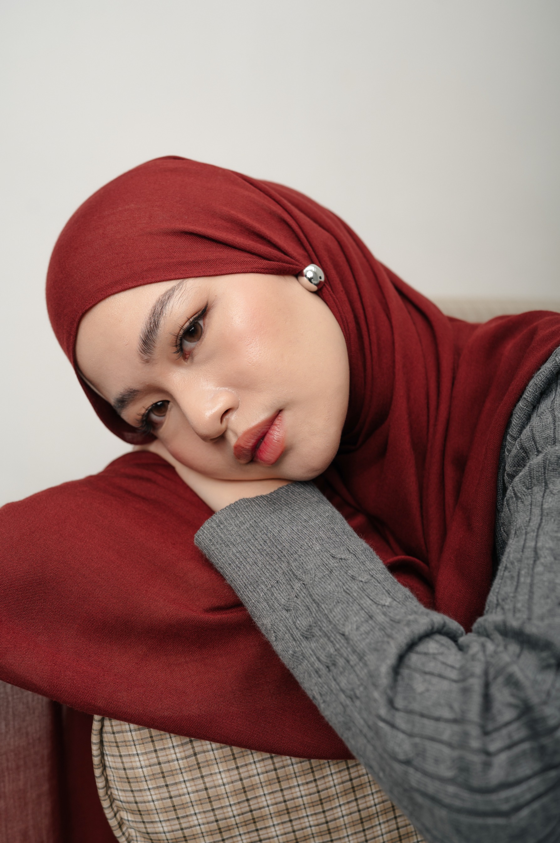 Sana Ruby Red | Pashmina Delicate Rayon