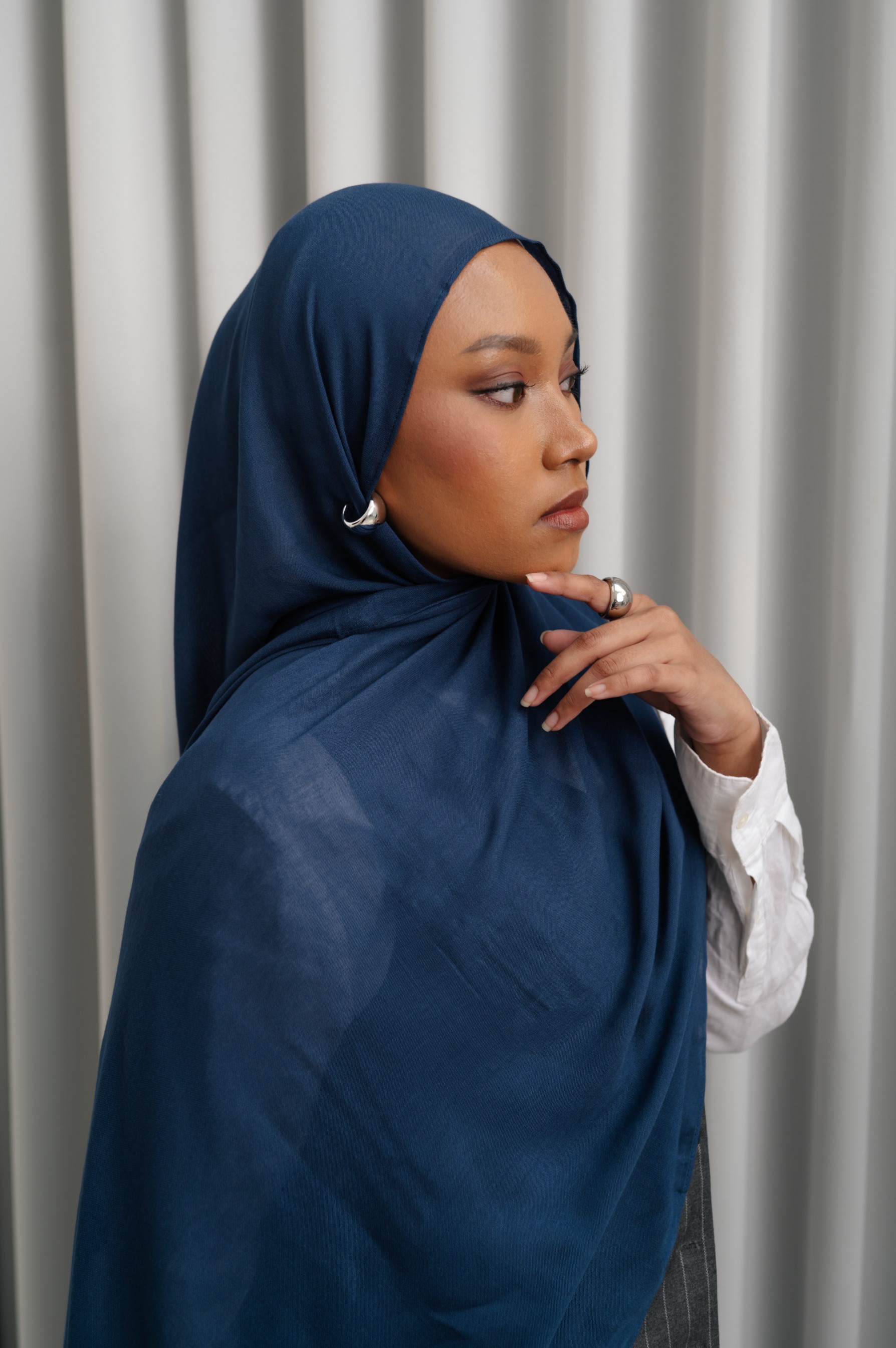 Sana Ocean Blue | Pashmina Delicate Rayon