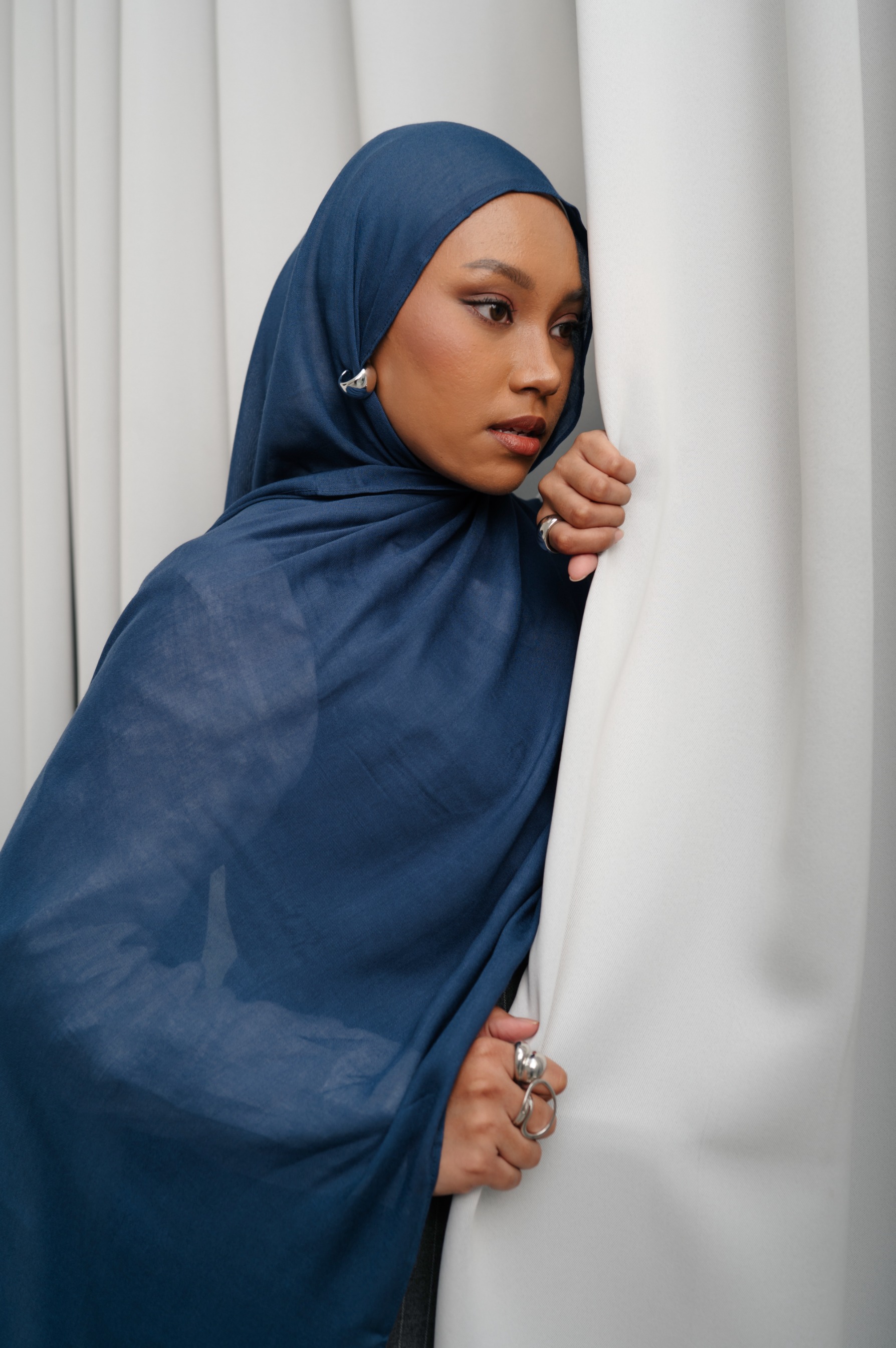 Sana Ocean Blue | Pashmina Delicate Rayon