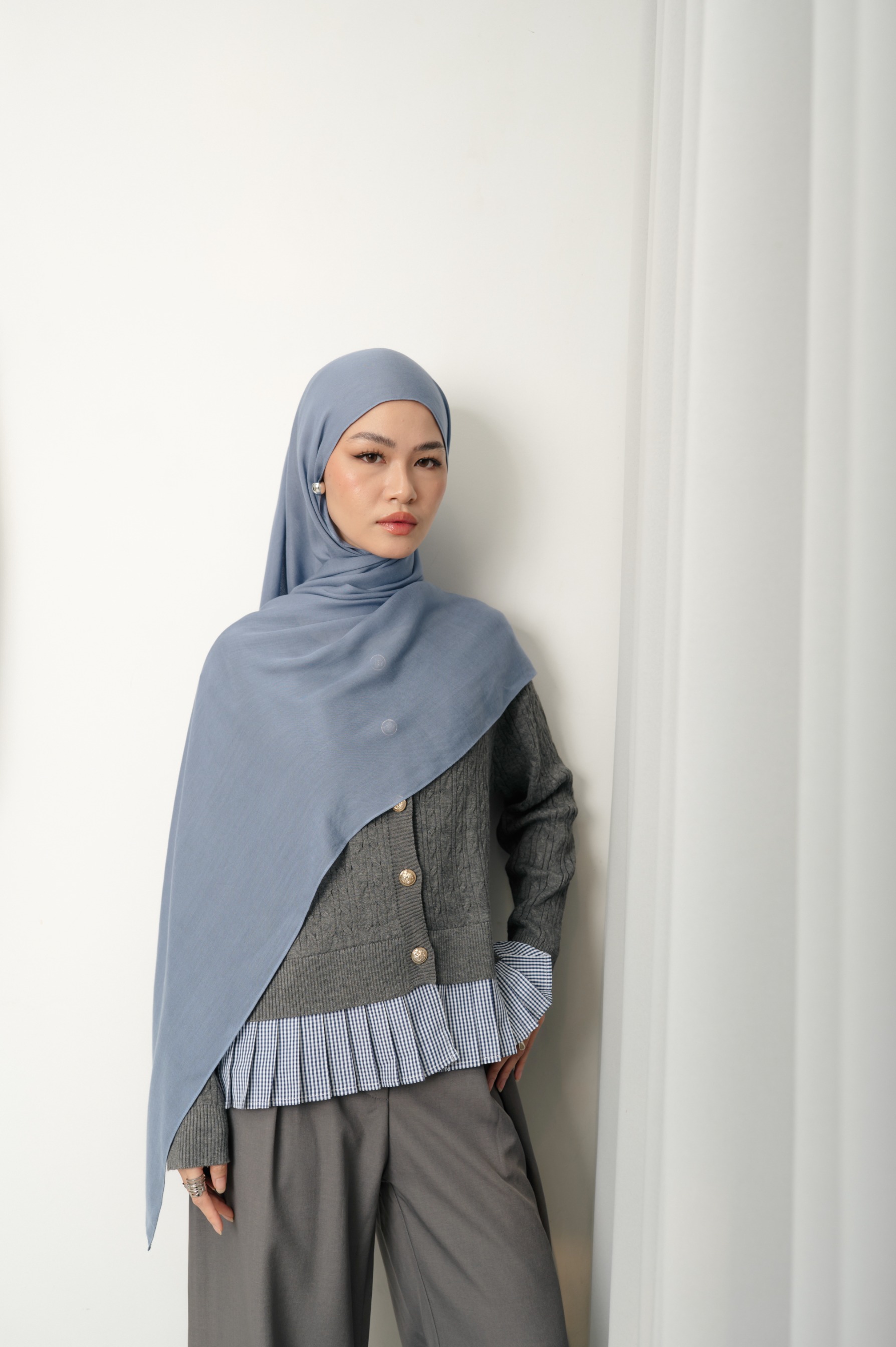 Sana Sky Blue | Pashmina Delicate Rayon