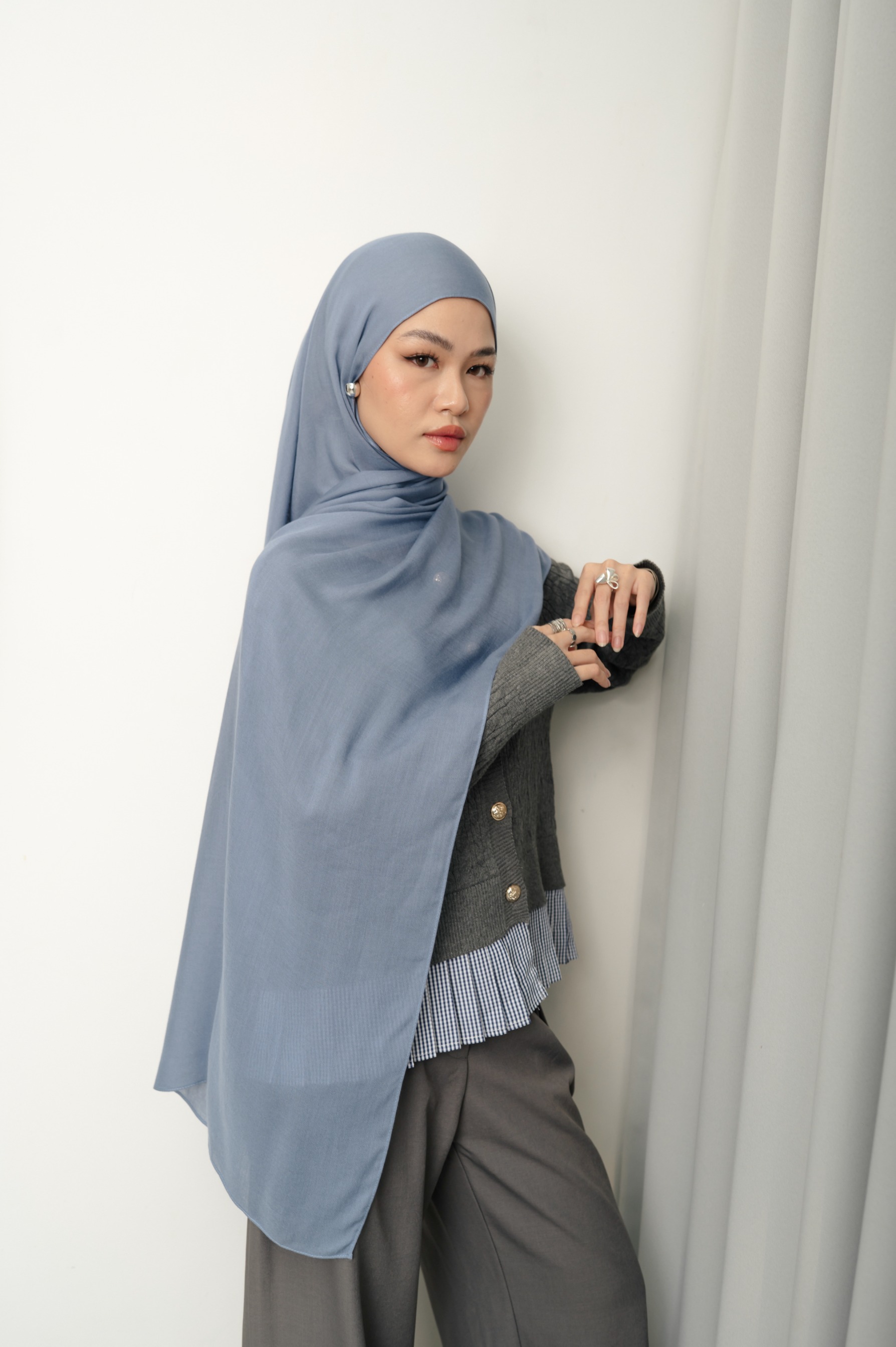 Sana Sky Blue | Pashmina Delicate Rayon