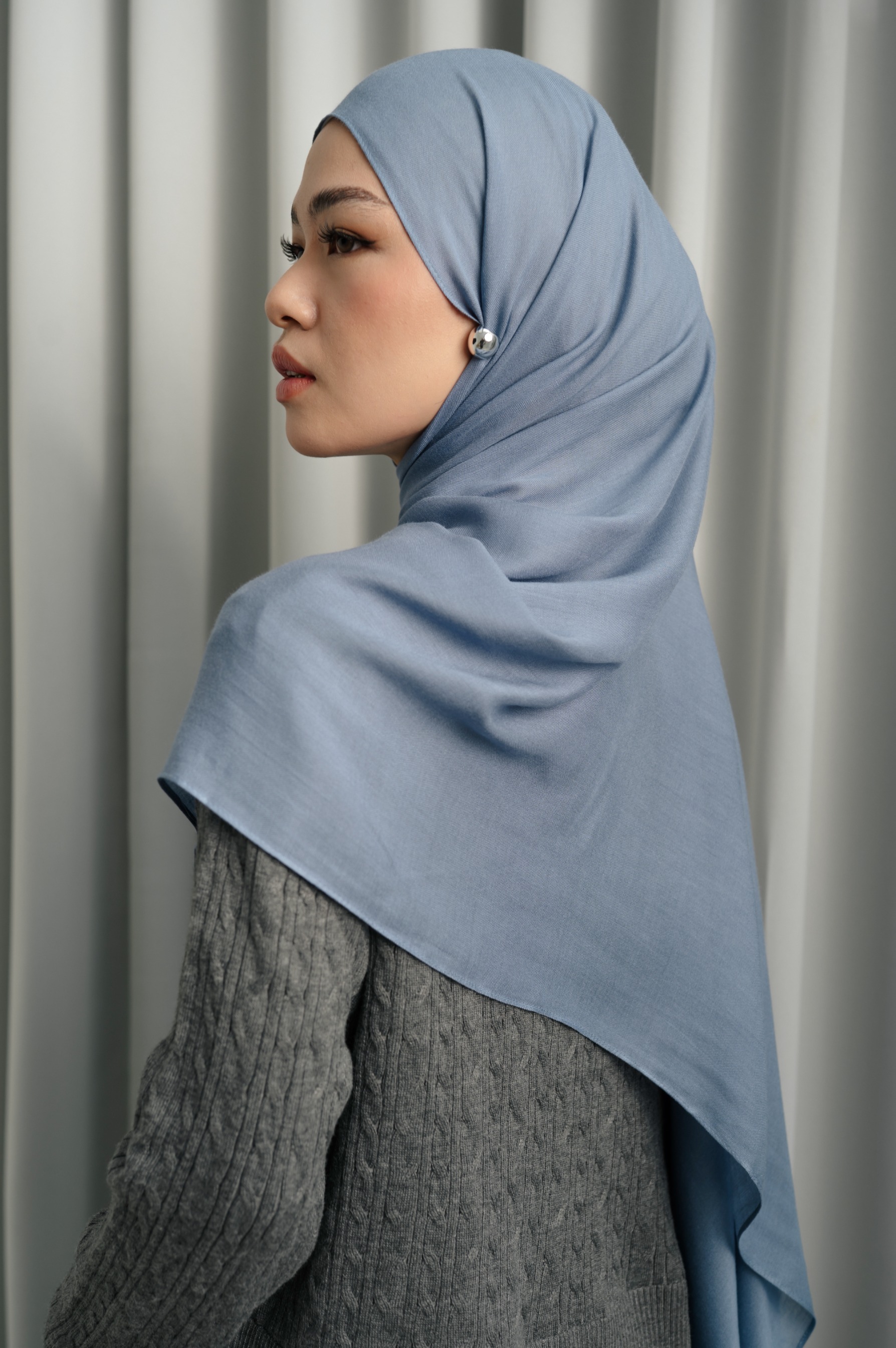 Sana Sky Blue | Pashmina Delicate Rayon