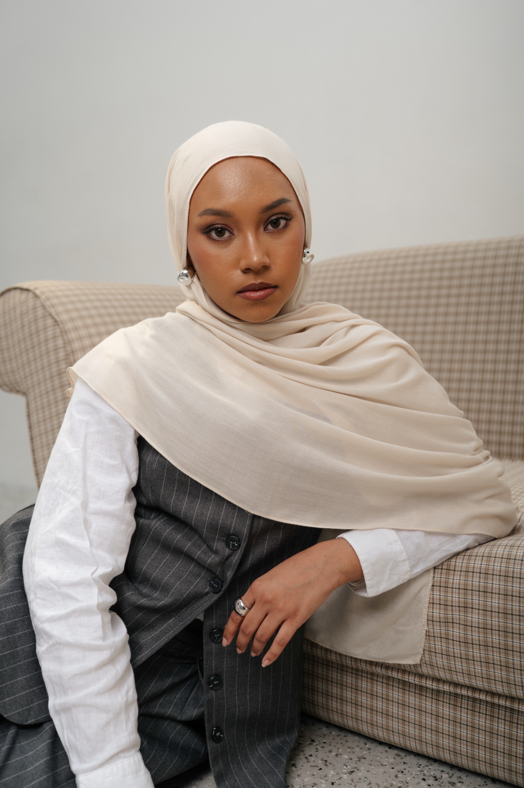 Sana Ivory | Pashmina Delicate Rayon