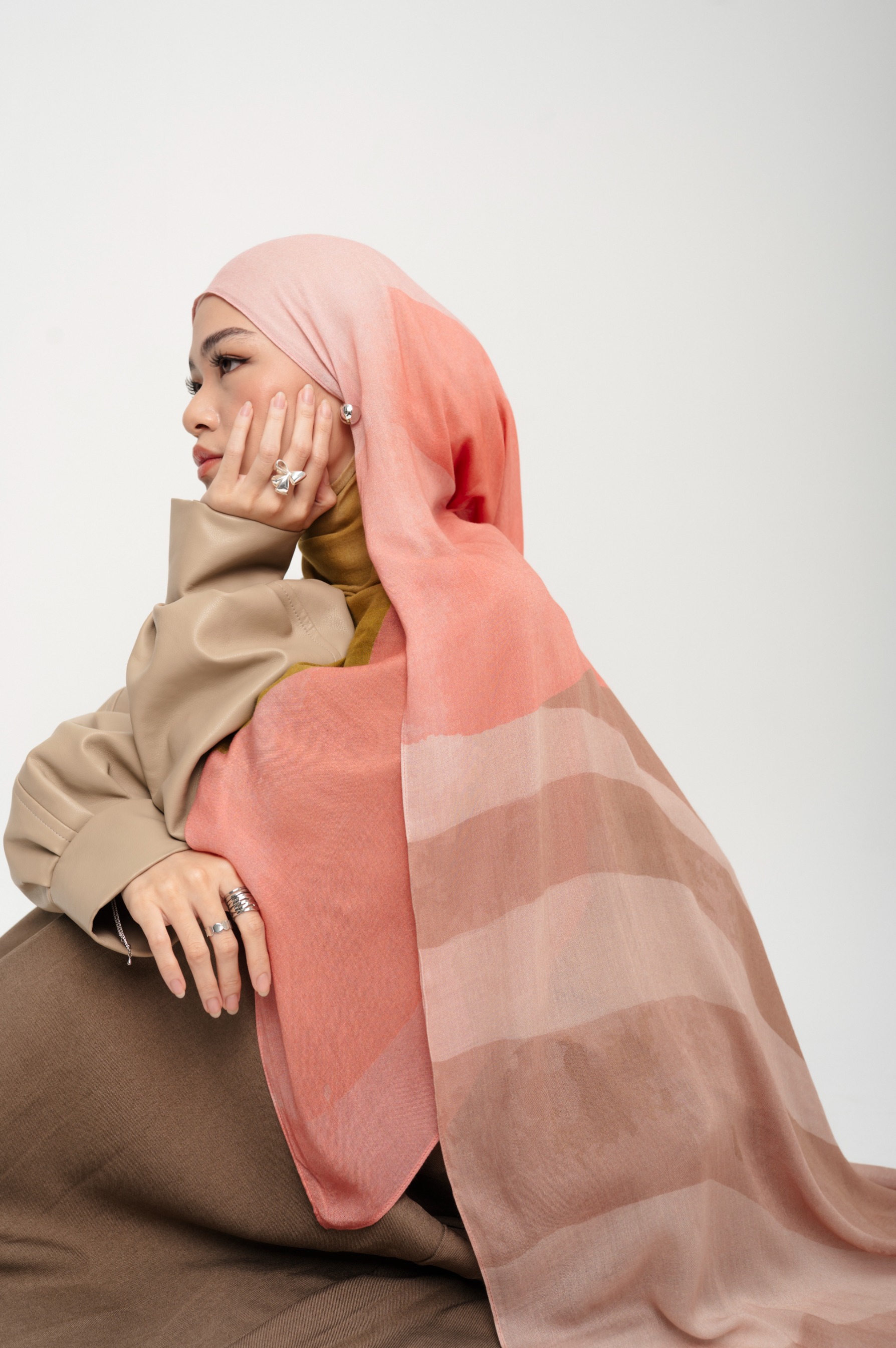 Sora Scarf Paddle Pink | Pashmina Printed Modals