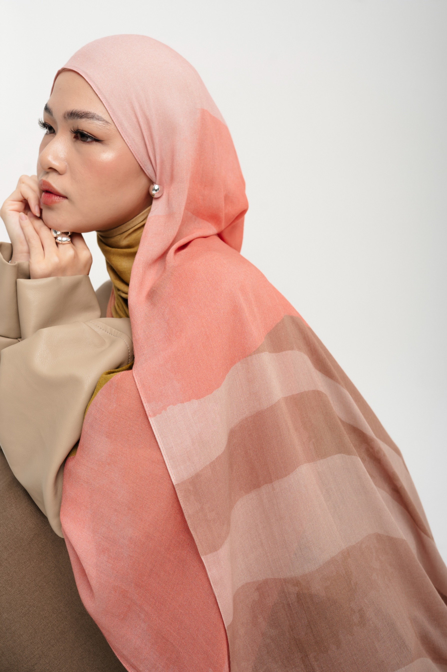 Sora Scarf Paddle Pink | Pashmina Printed Modals