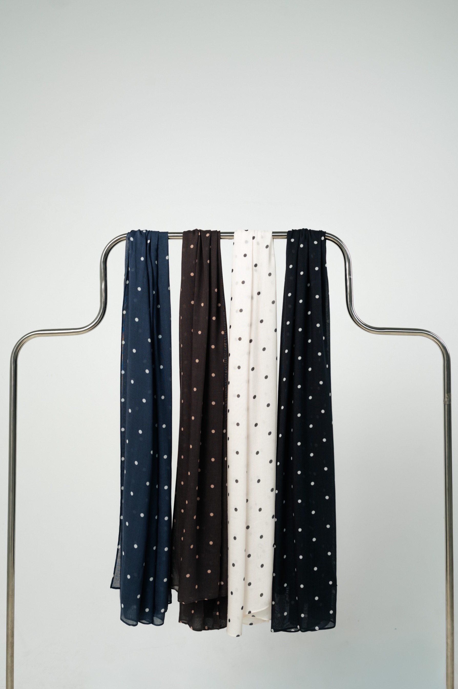 Polkadot Scarf Navy Confetti | Pashmina Printed Modals