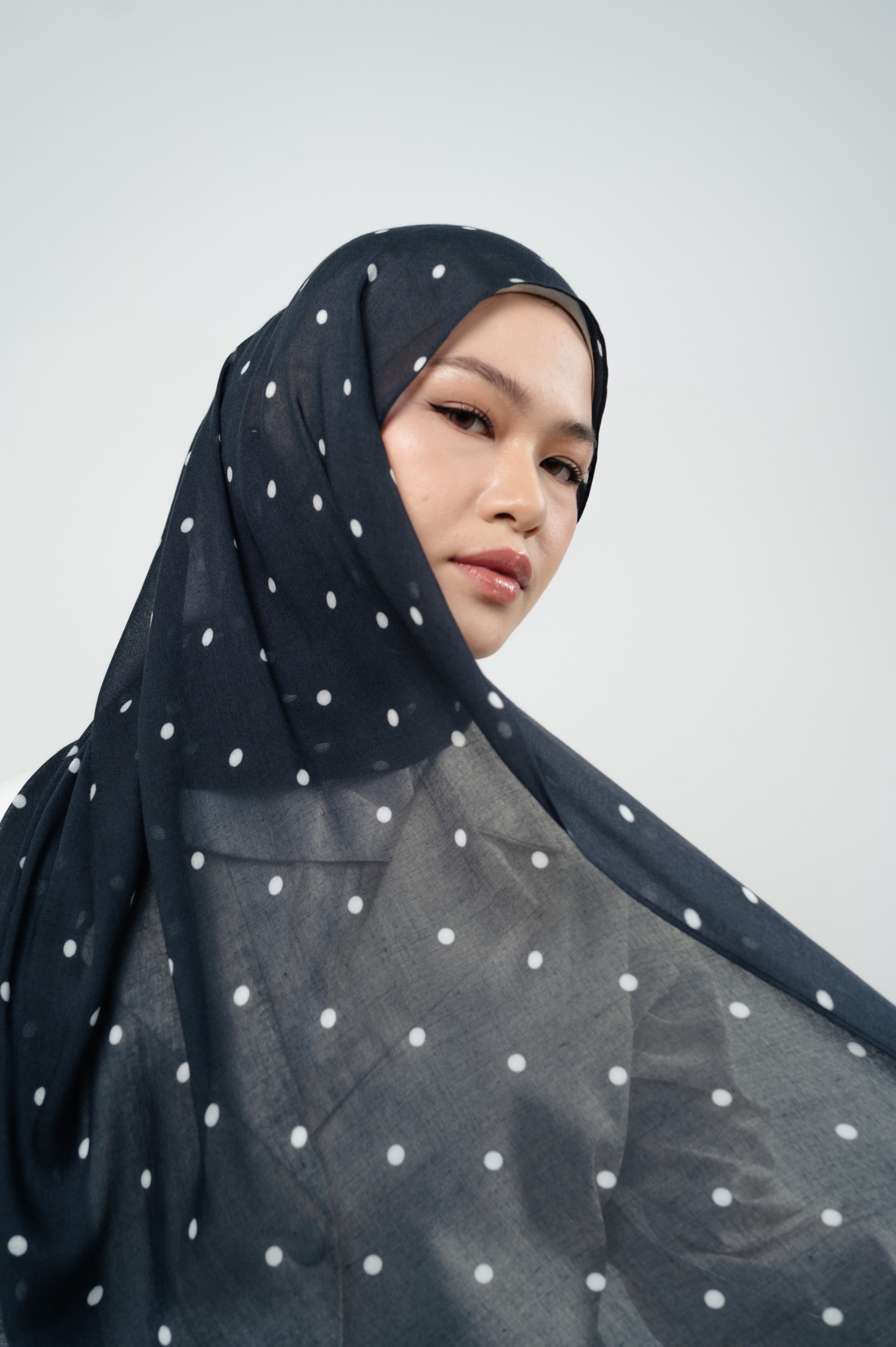 Polkadot Scarf Monochrome | Pashmina Printed Modals