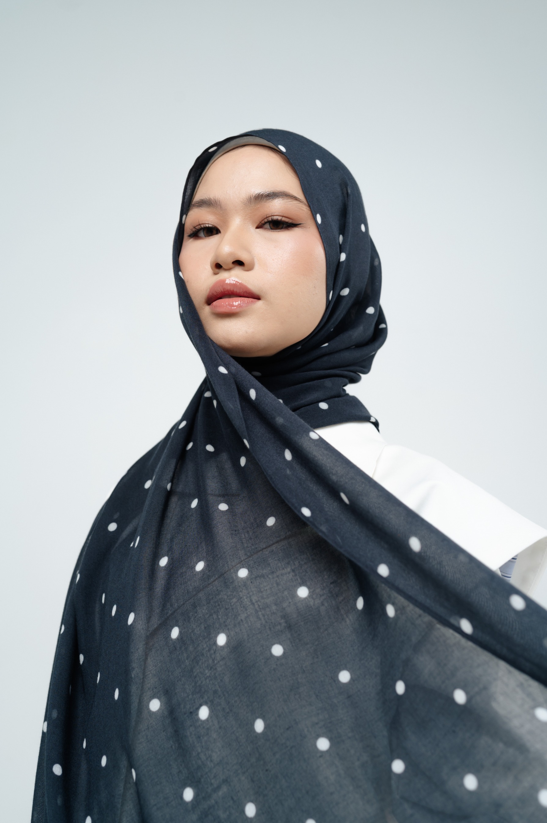 Polkadot Scarf Monochrome | Pashmina Printed Modals
