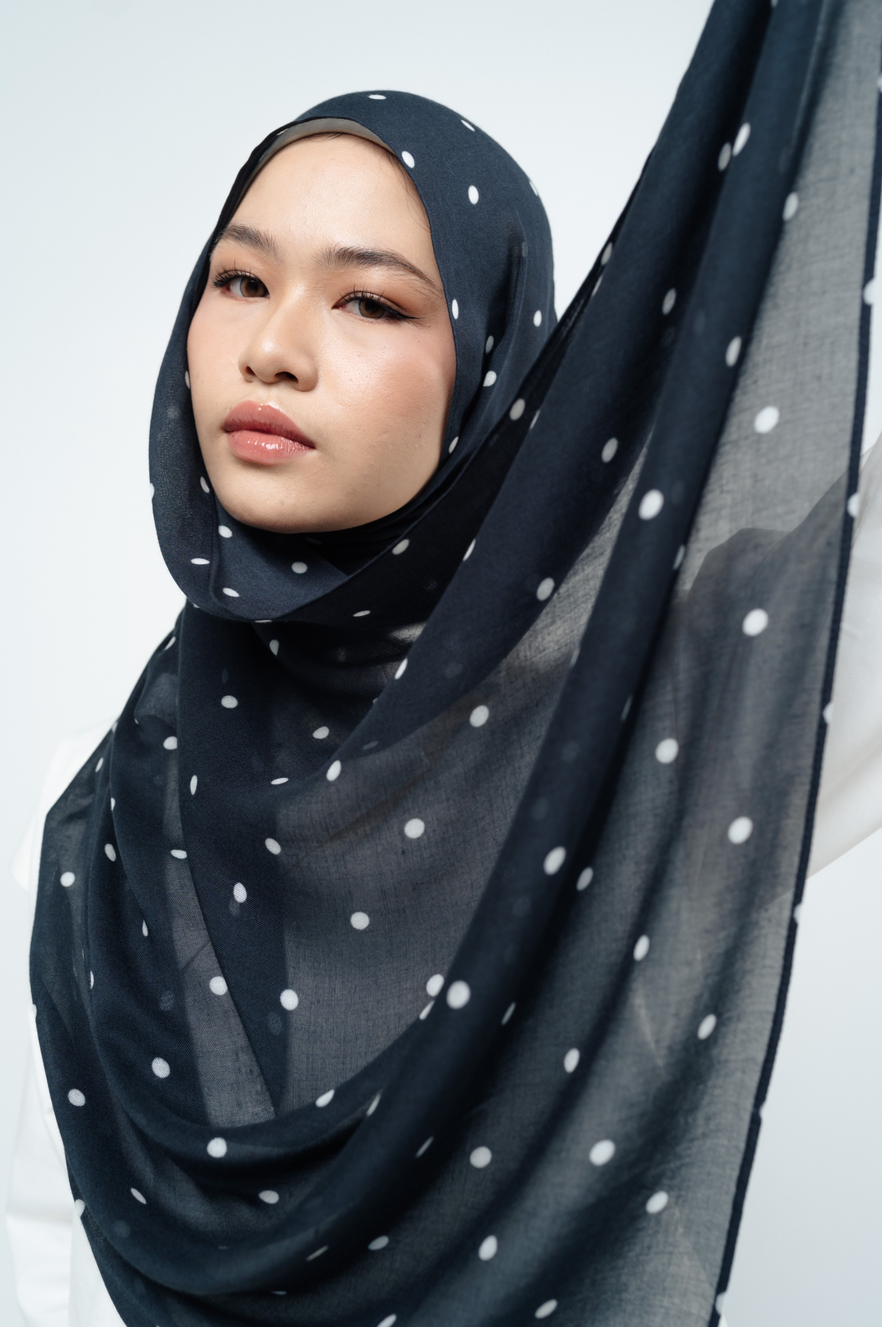 Polkadot Scarf Monochrome | Pashmina Printed Modals