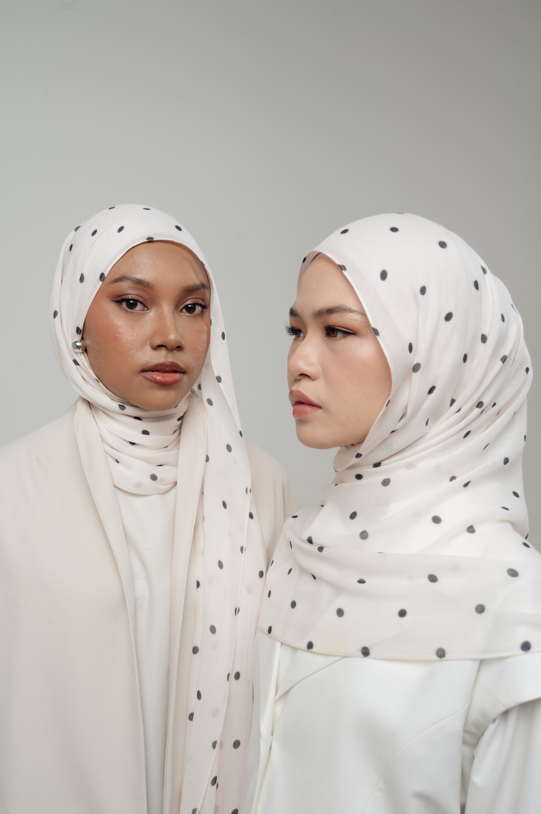 Polkadot Scarf Cloud Sprinkle | Pashmina Printed Modals