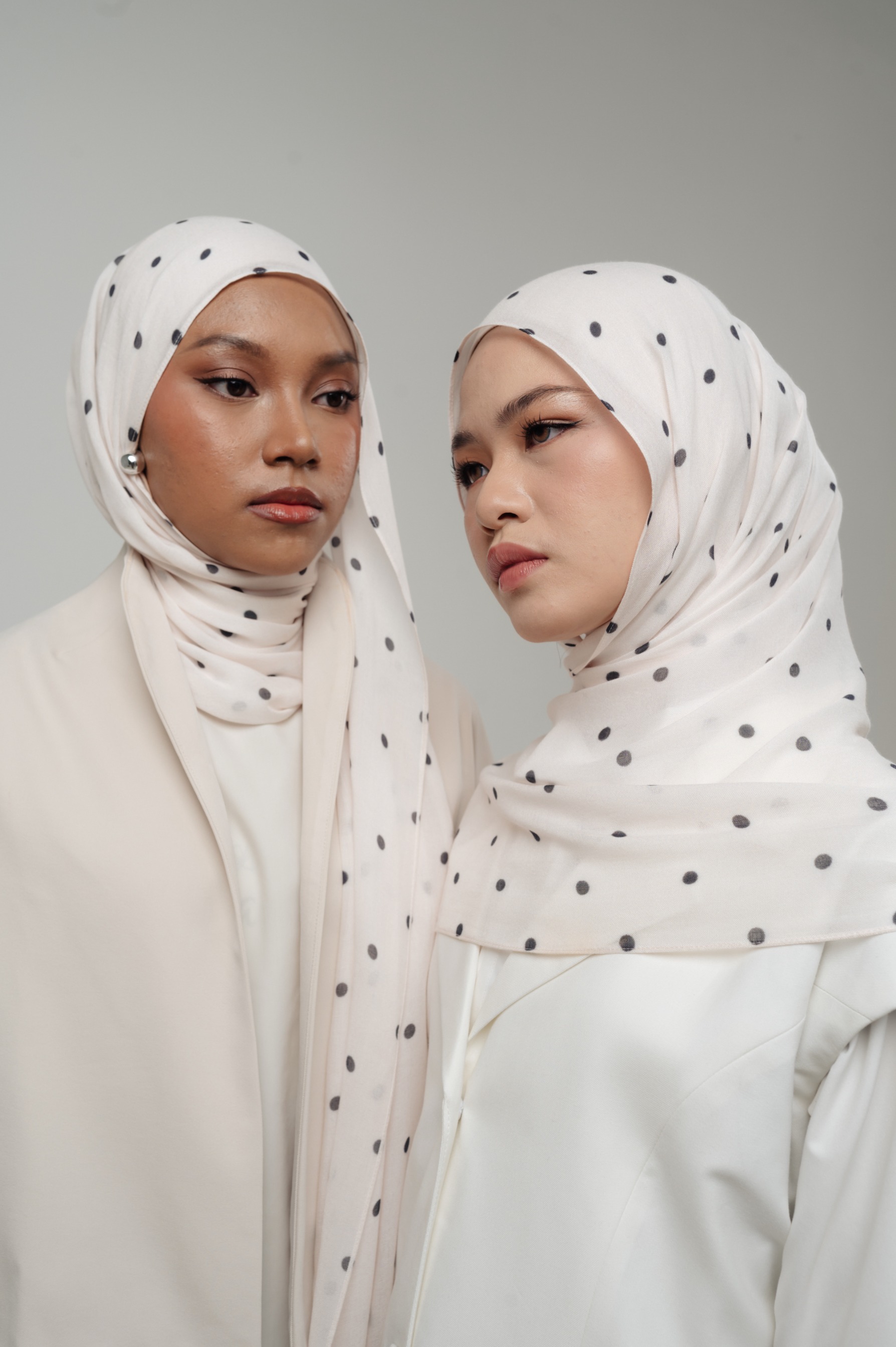 Polkadot Scarf Cloud Sprinkle | Pashmina Printed Modals