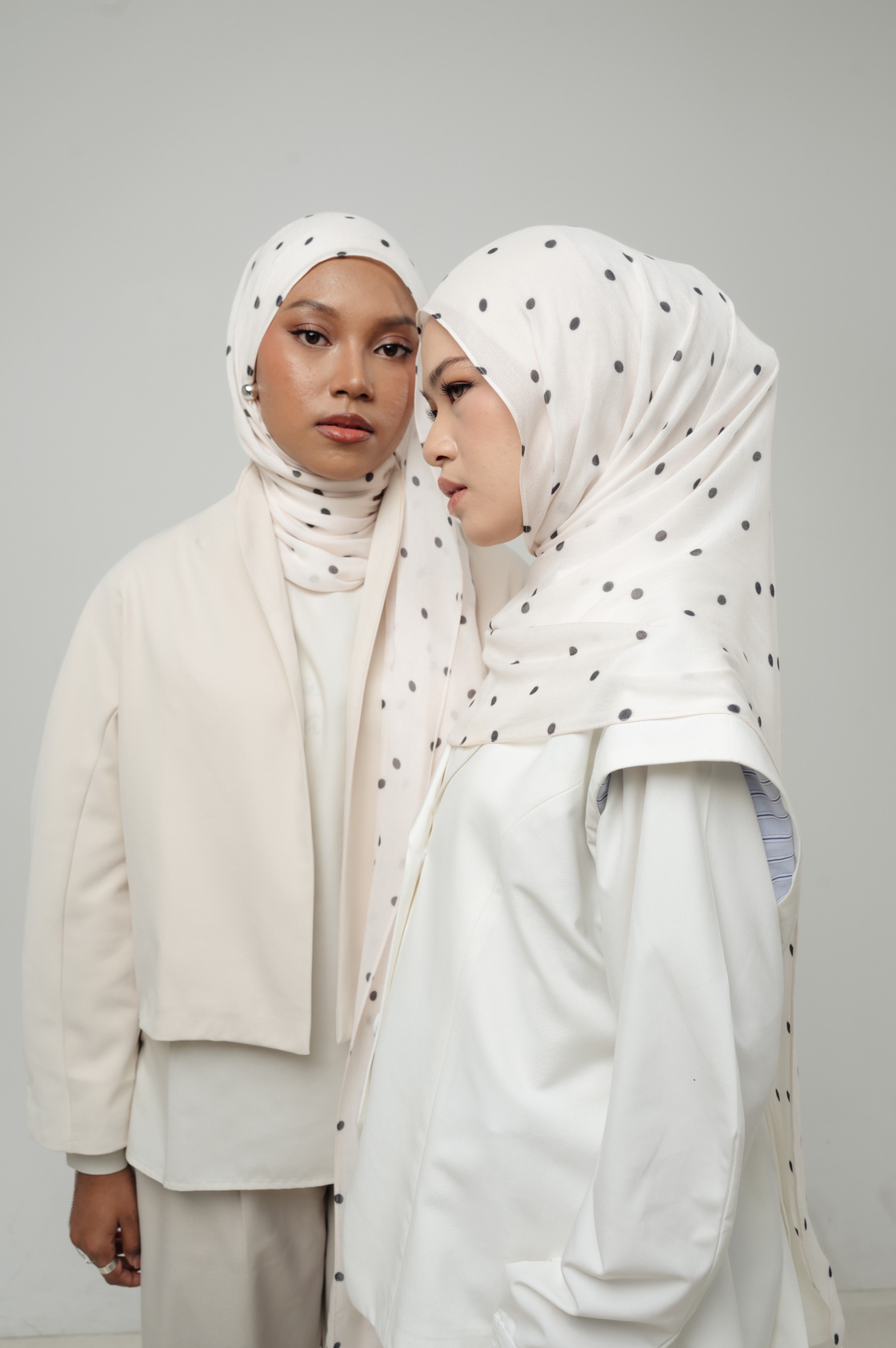 Polkadot Scarf Cloud Sprinkle | Pashmina Printed Modals