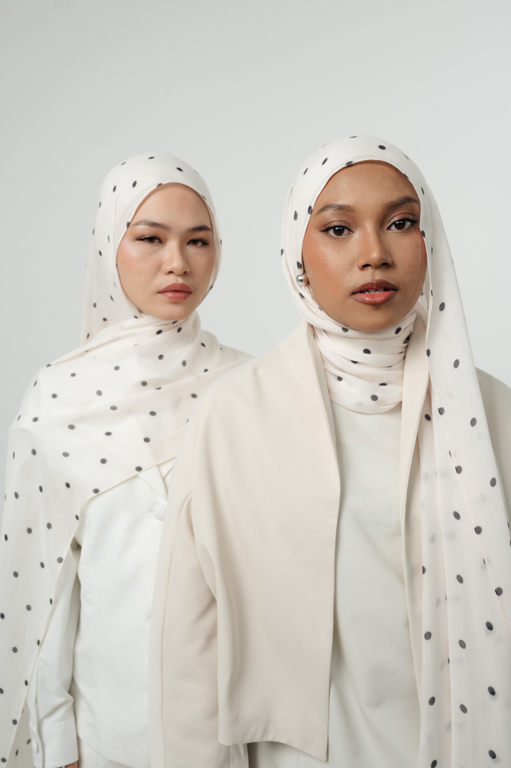 Polkadot Scarf Cloud Sprinkle | Pashmina Printed Modals