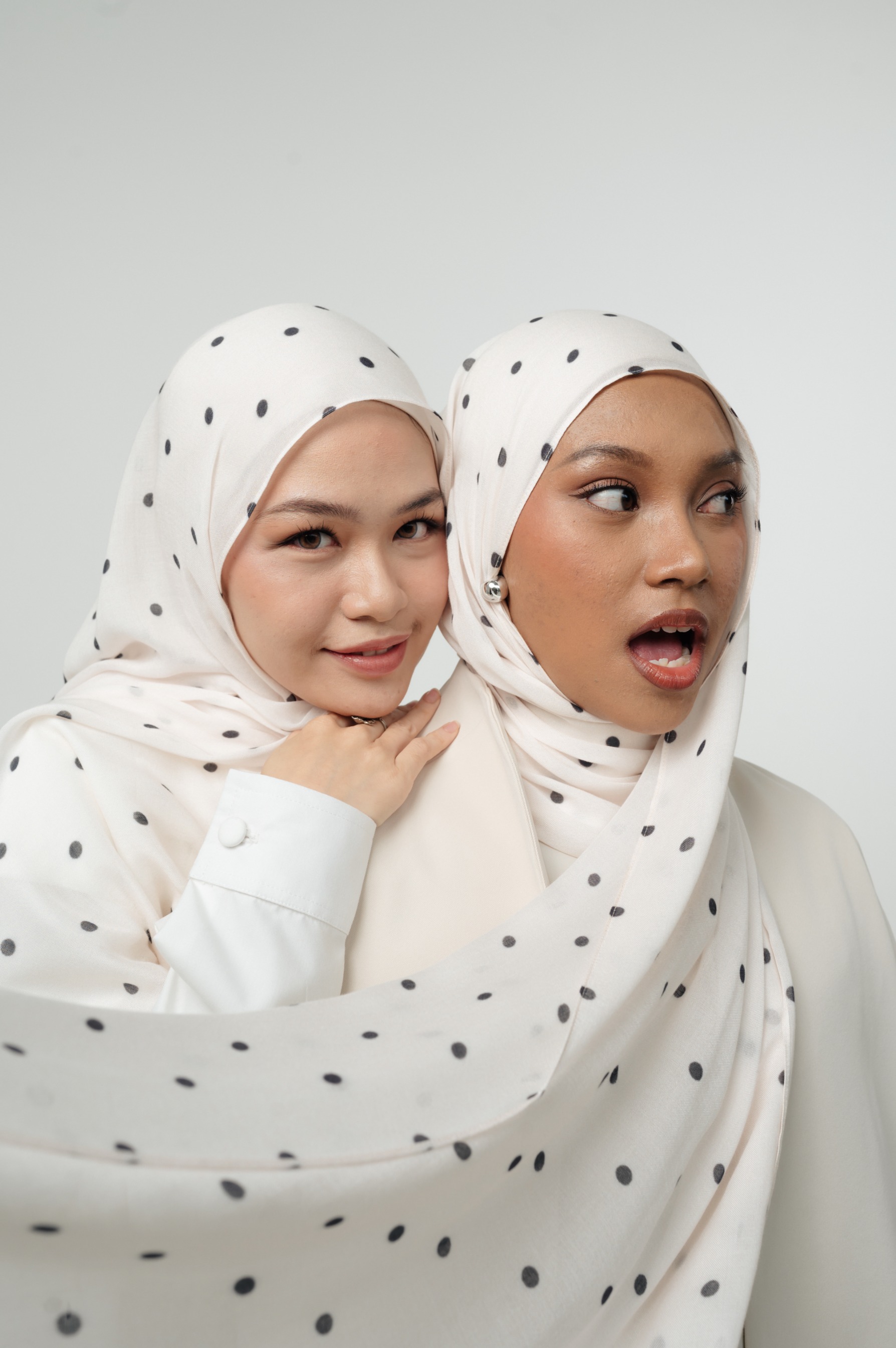 Polkadot Scarf Cloud Sprinkle | Pashmina Printed Modals