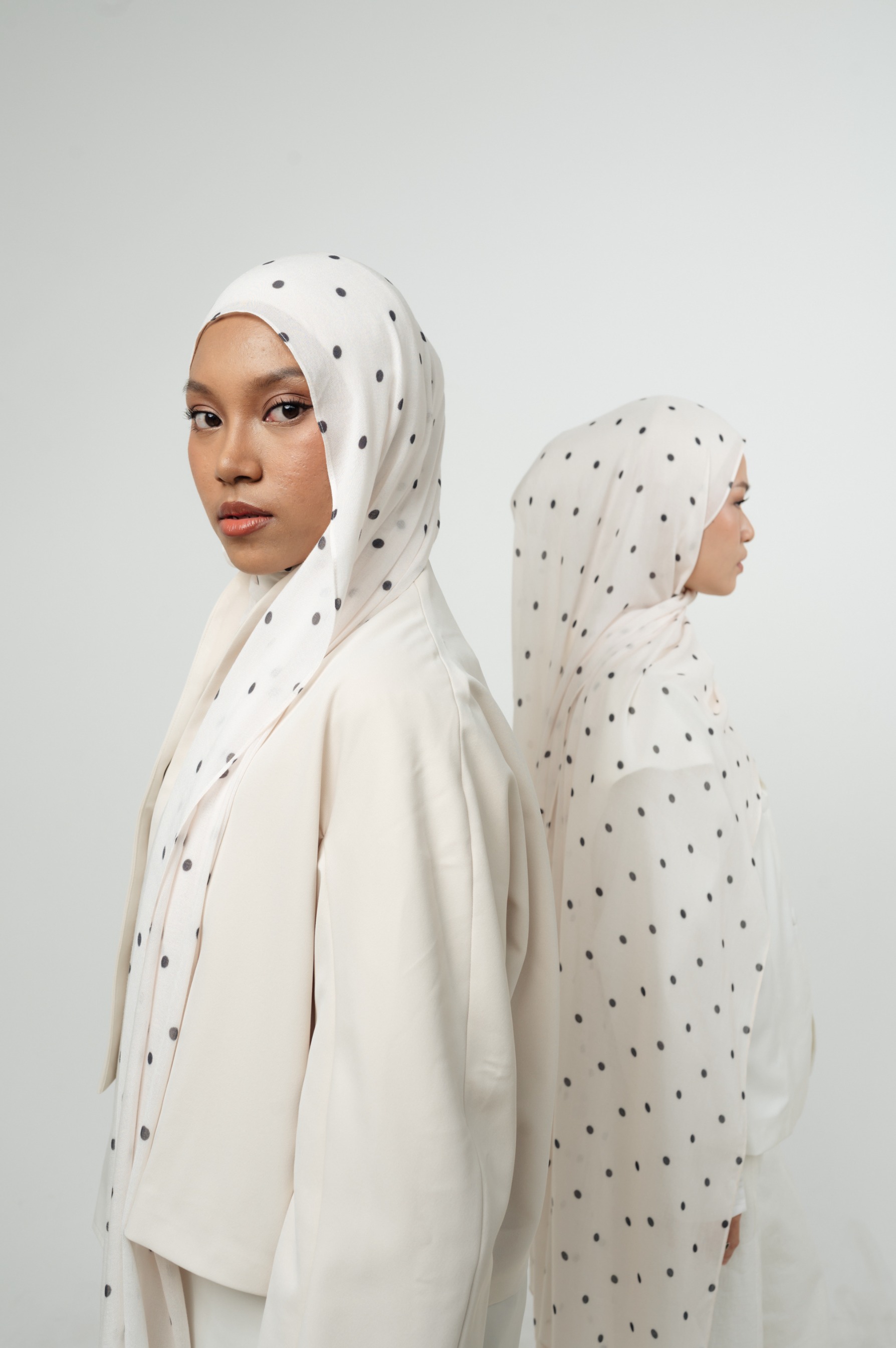 Polkadot Scarf Cloud Sprinkle | Pashmina Printed Modals