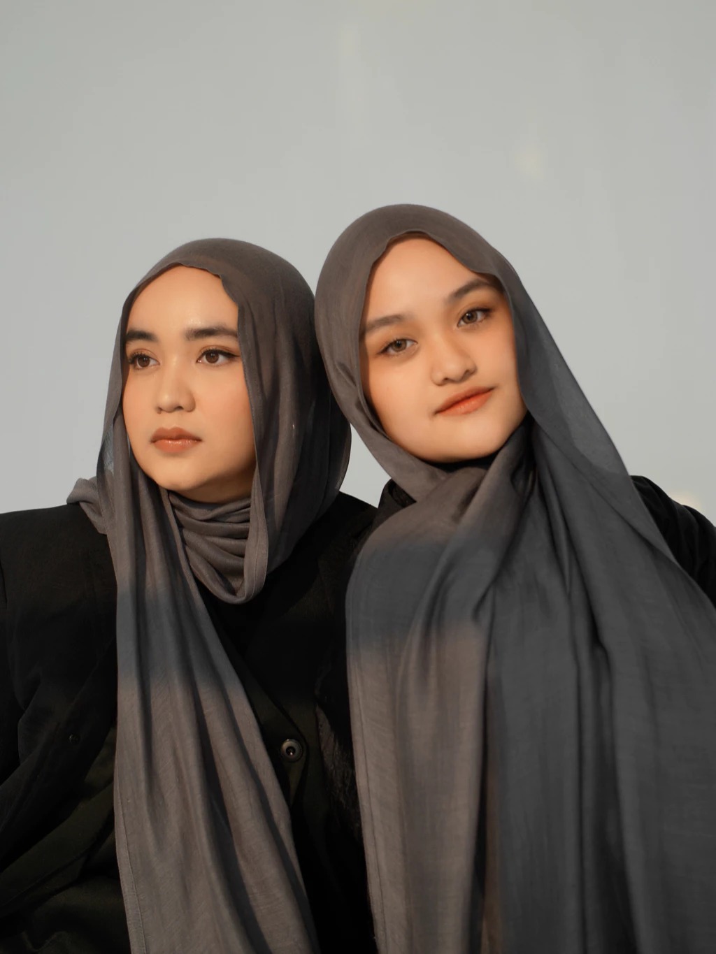 Nema Deep Charcoal Grey | Pashmina Viscose