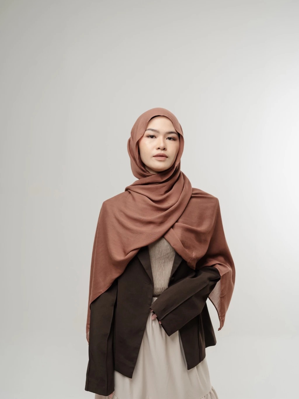 Sana Chestnut | Pashmina Delicate Rayon
