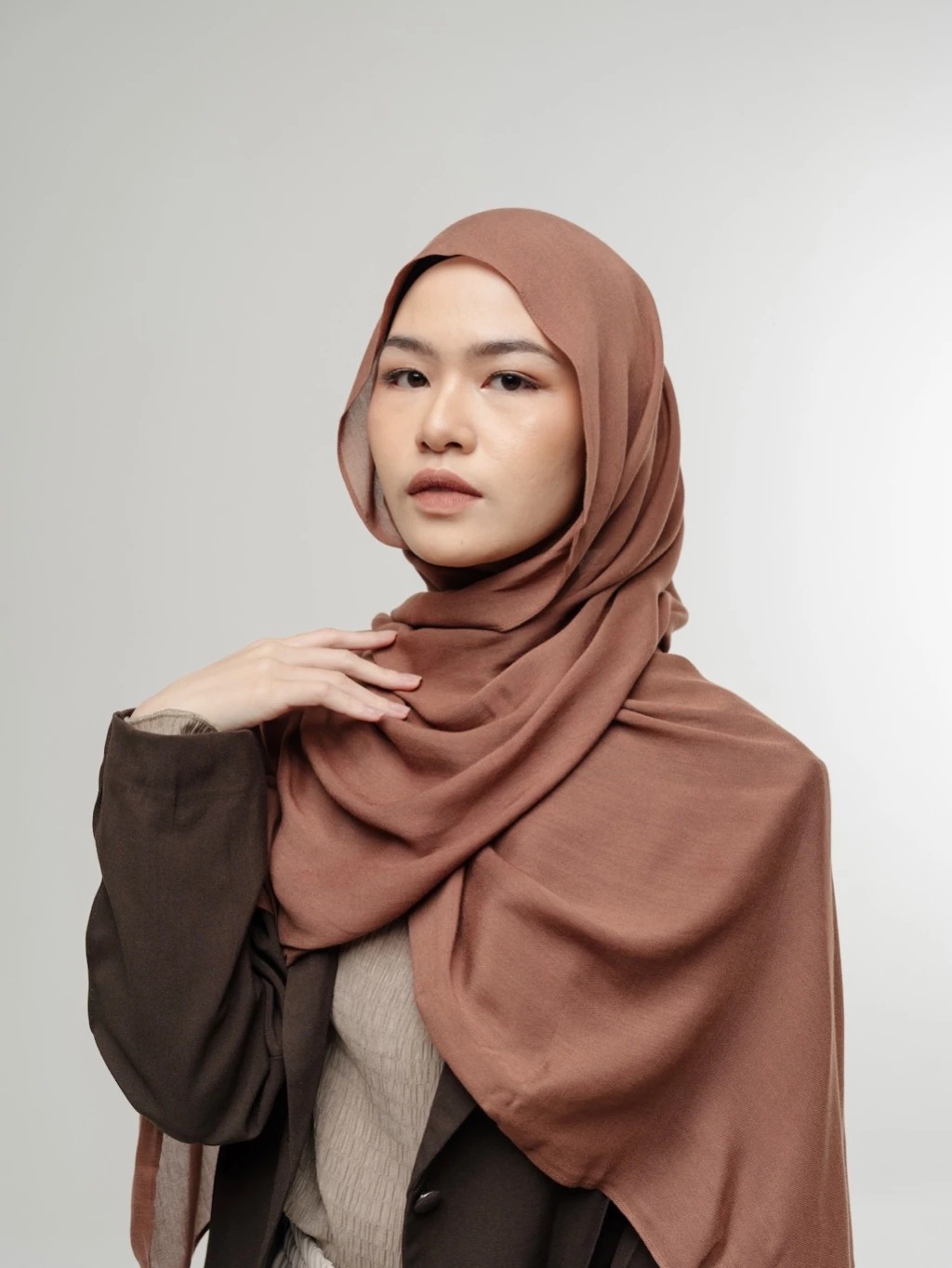 Sana Chestnut | Pashmina Delicate Rayon