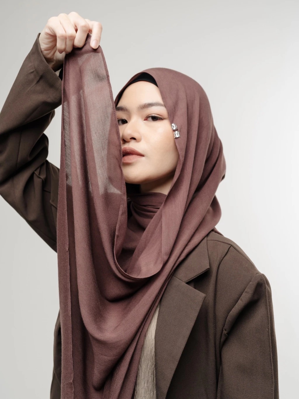 Sana Tamarind | Pashmina Delicate Rayon