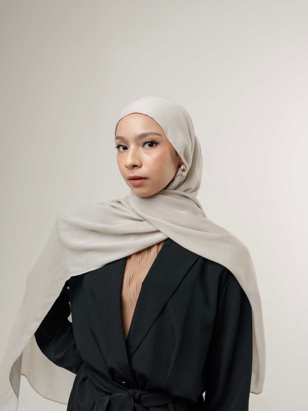 Sana Ice Grey | Pashmina Delicate Rayon