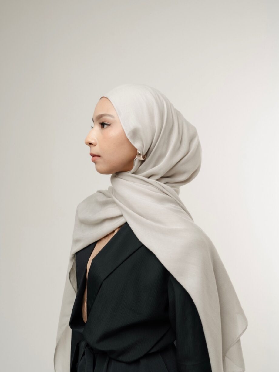 Sana Ice Grey | Pashmina Delicate Rayon