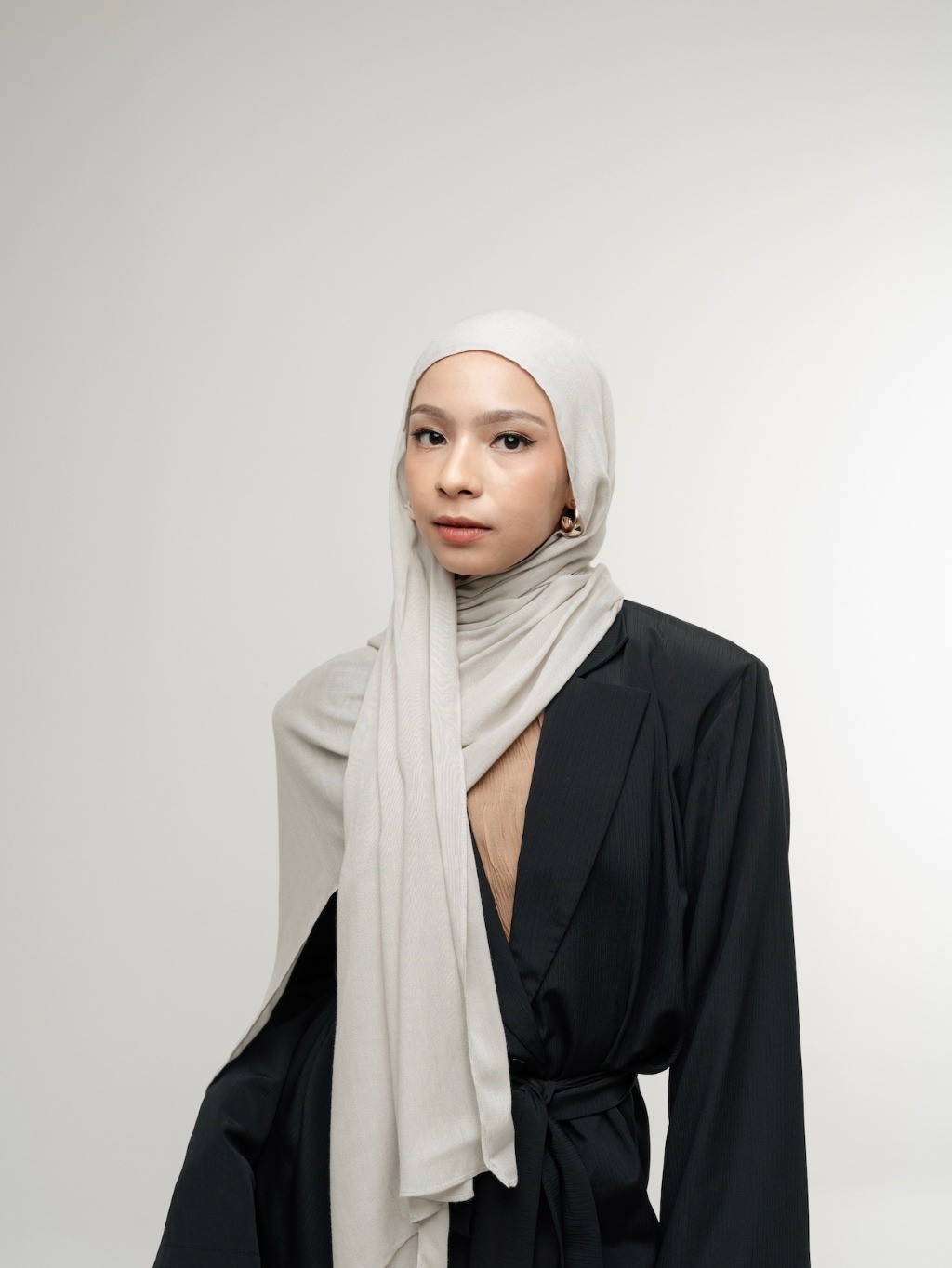 Sana Ice Grey | Pashmina Delicate Rayon