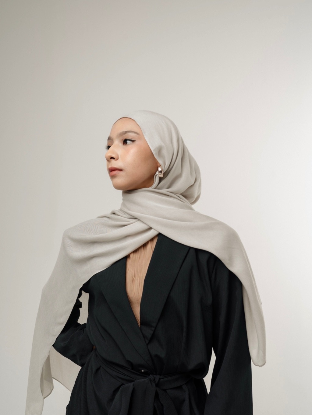 Sana Ice Grey | Pashmina Delicate Rayon