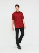 Kemeja Pria Lengan Pendek Reguler Fit Satin