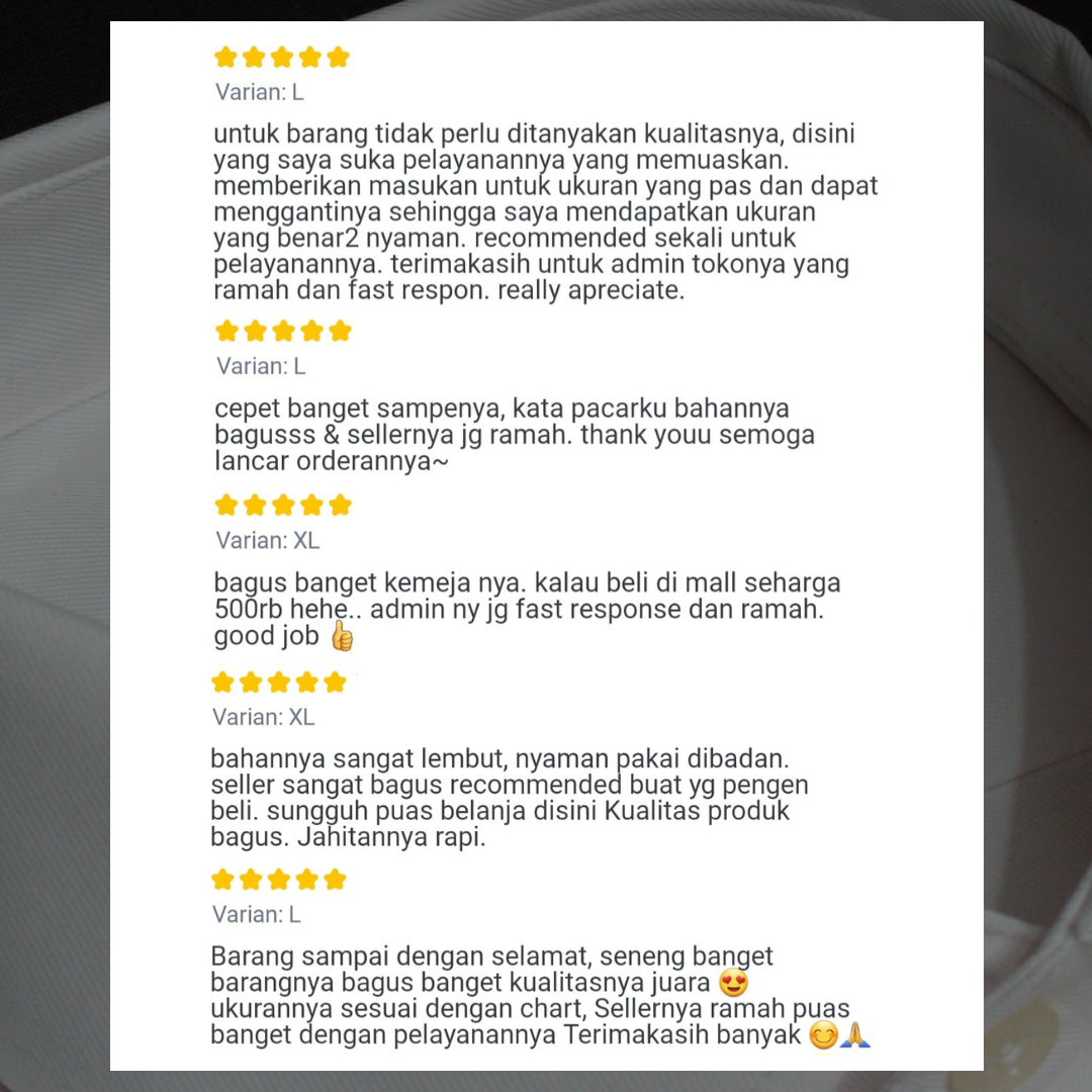 Kemeja Putih Polos Pria Lengan Panjang Slim Fit Jumbo