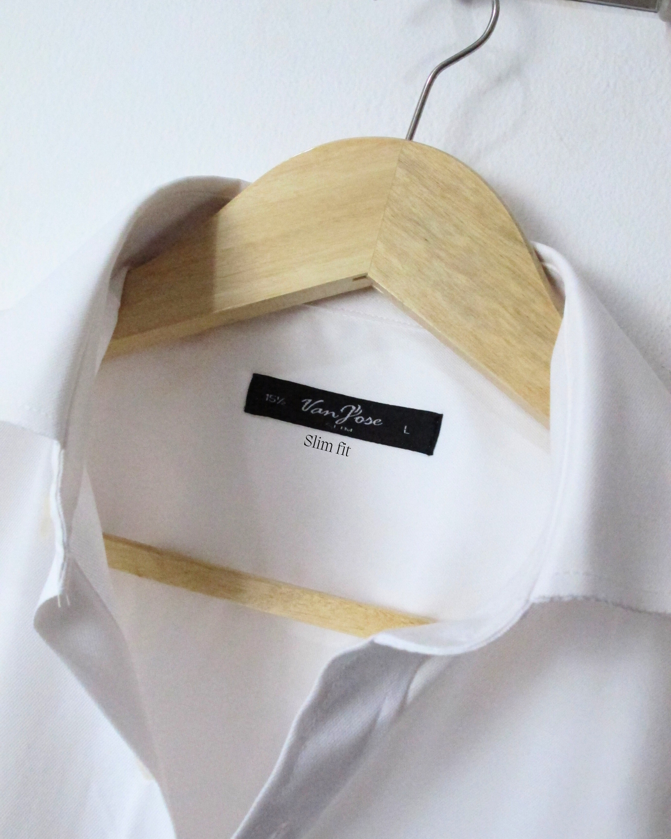 Kemeja Putih Polos Pria Lengan Panjang Slim Fit Jumbo