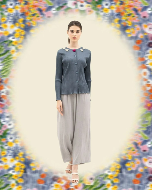 Image of Bloom and Beads Grey Cardigan