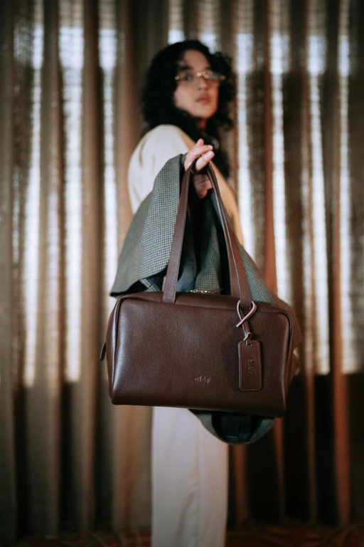 Image of Geneva leather bag (coffee)