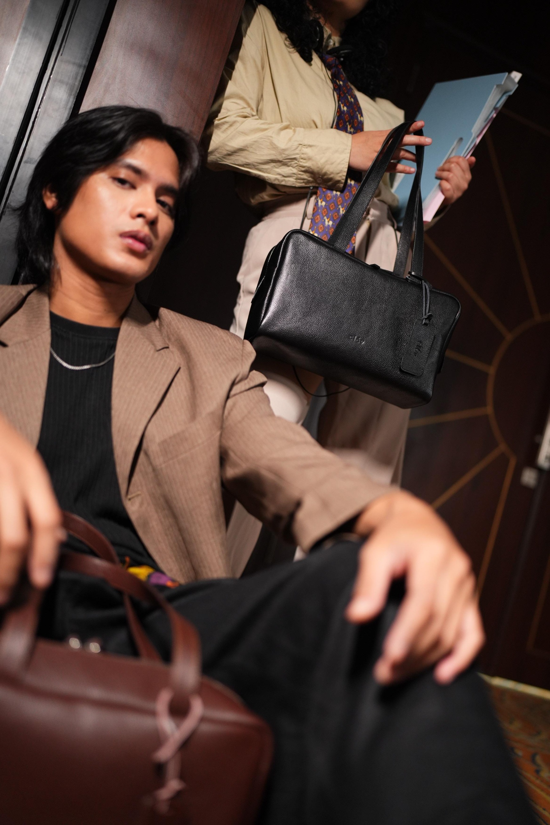 Geneva Leather bag (black)