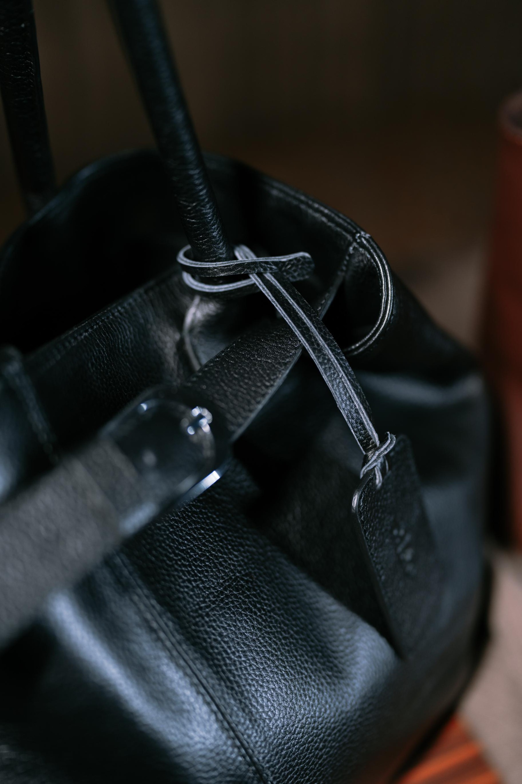 Georgia belt leather bag (black)
