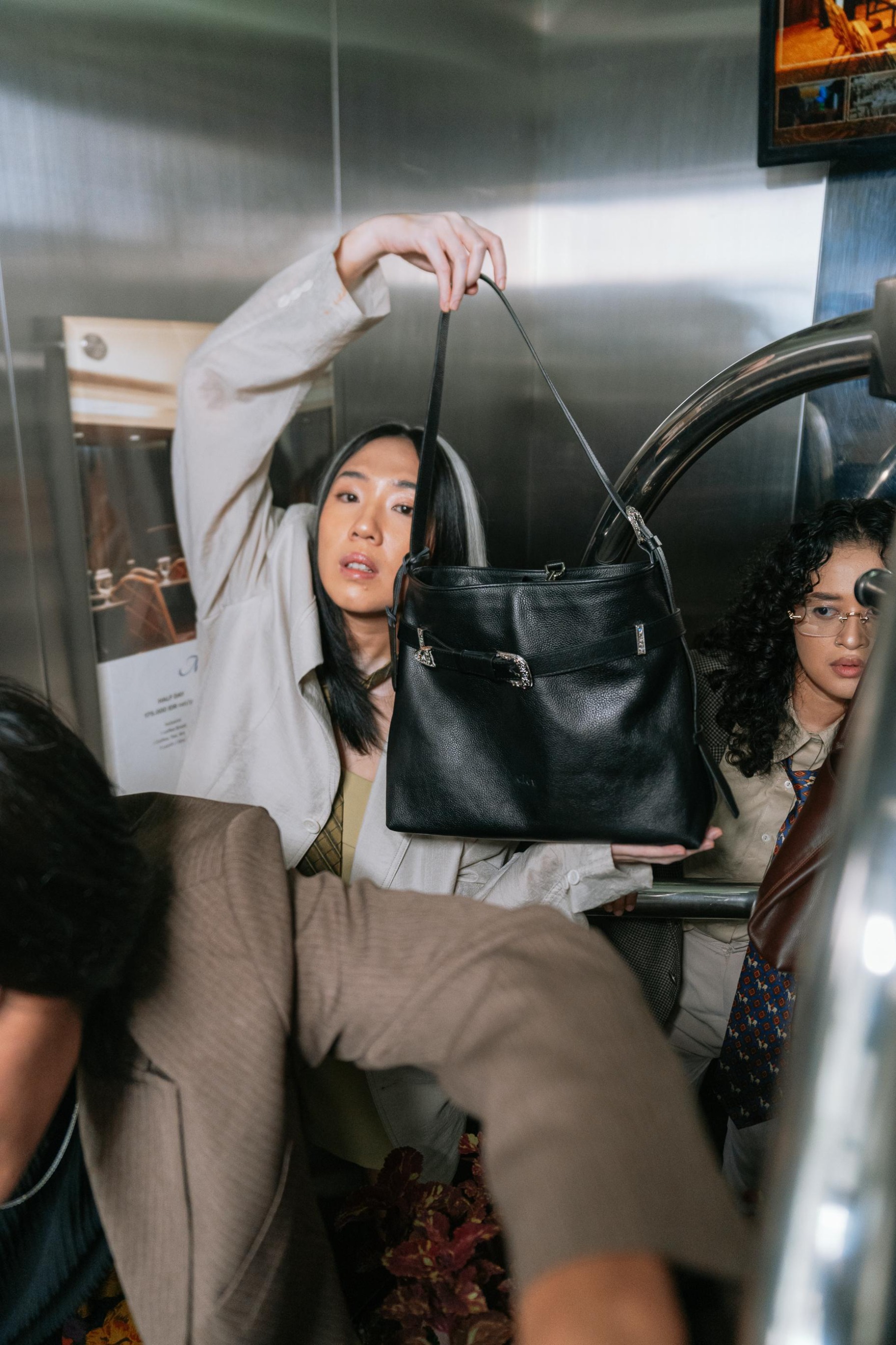 Evelyn leather bag (black)