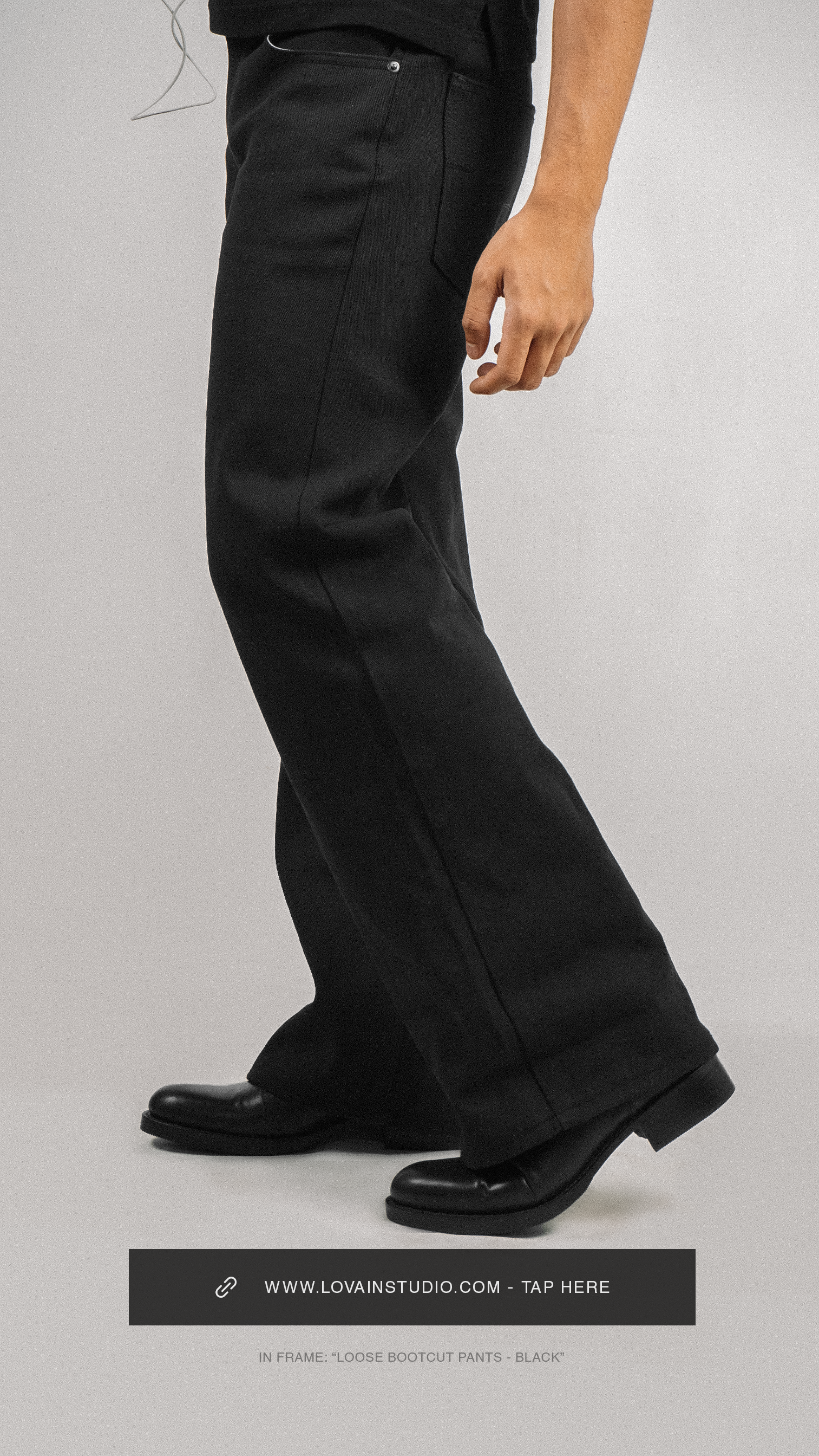 Loose Bootcut - Raw Black