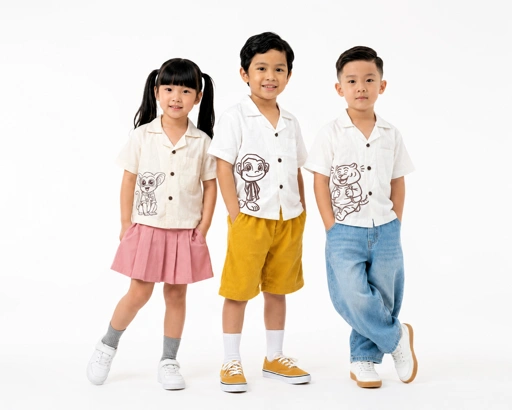 KEYTABEE | Kemeja Safari KIDS Broken white
