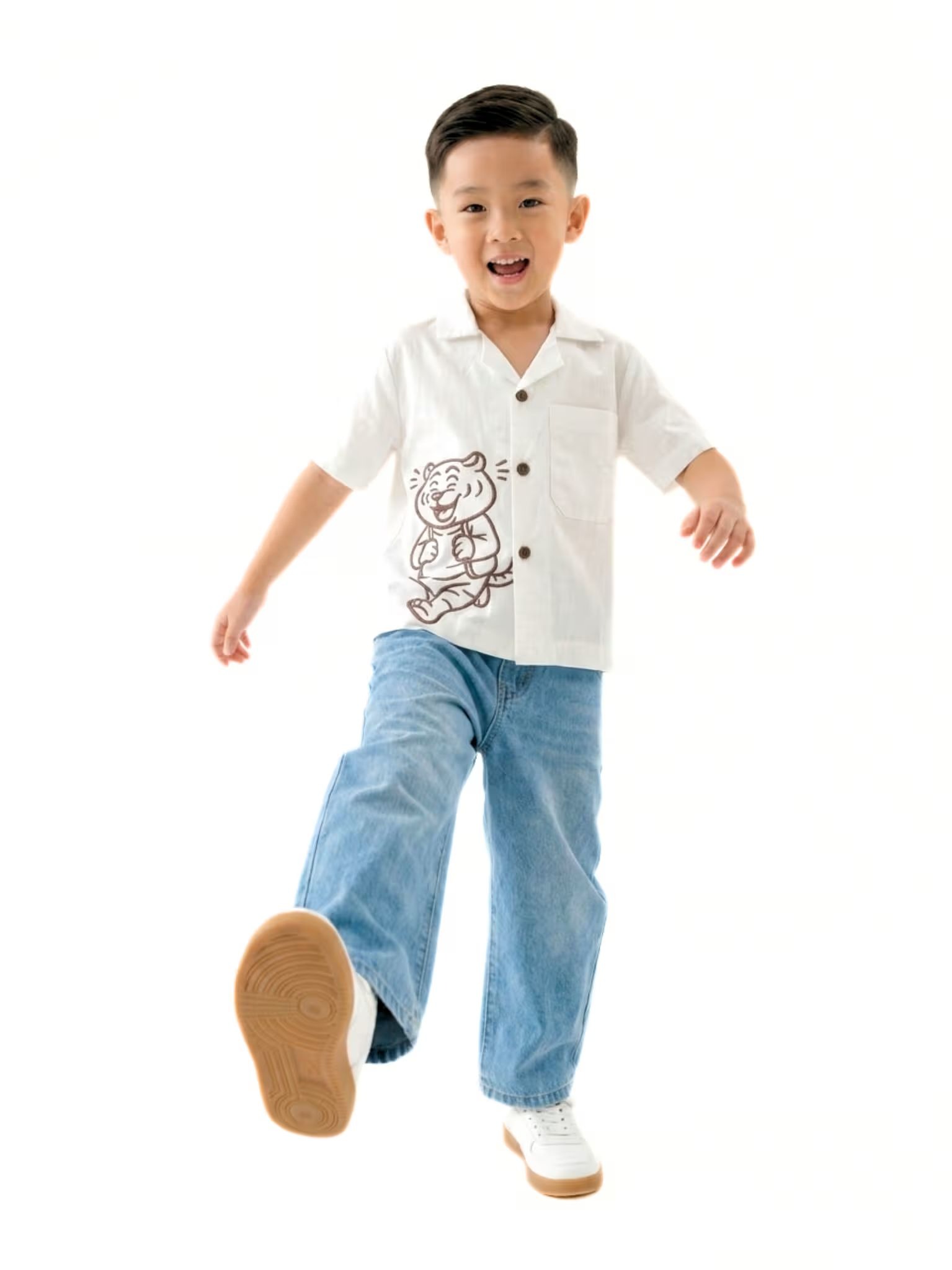 KEYTABEE | Kemeja Safari KIDS Broken white